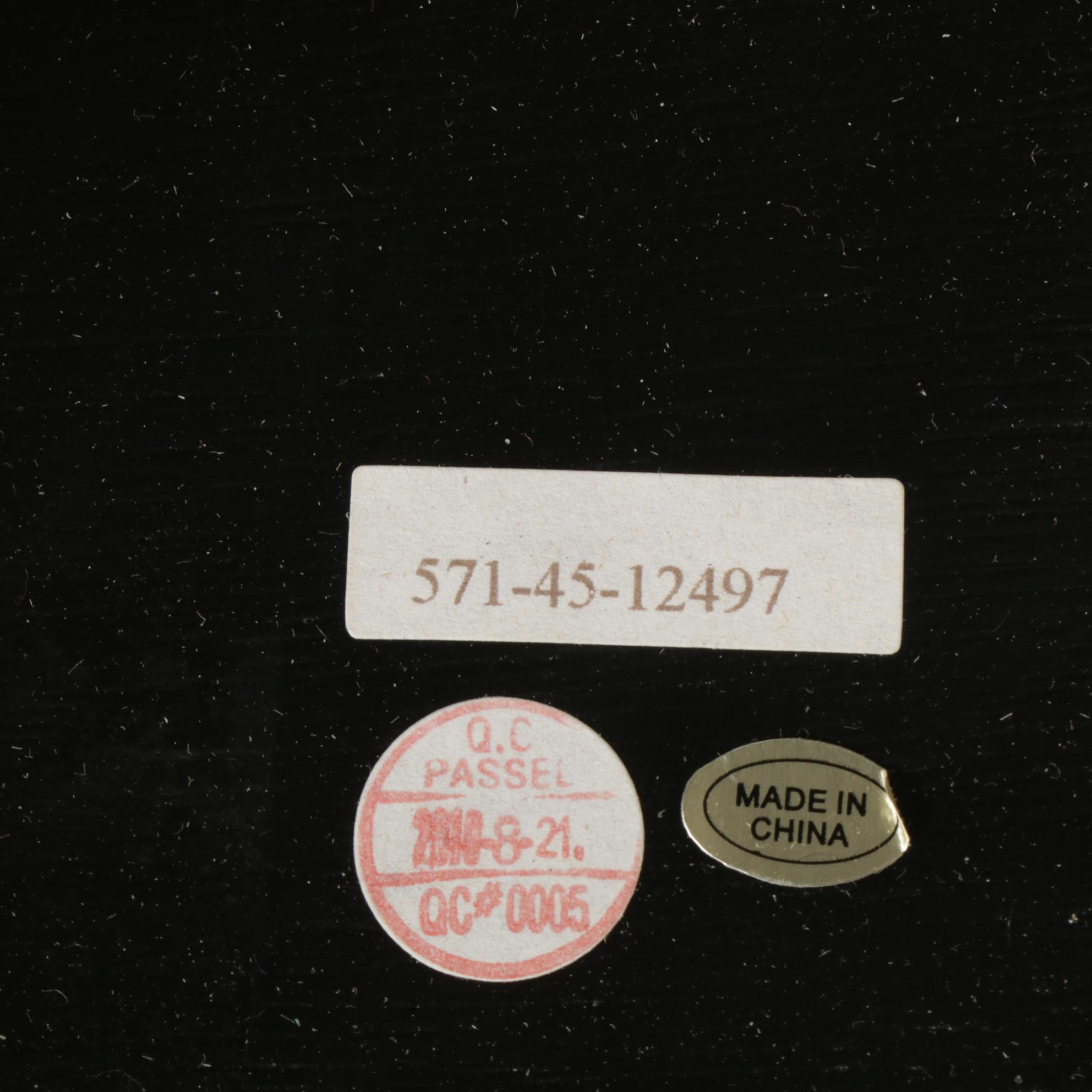 Gilded Tree Trunk Console Table with Leaf Apron Lacquered Top