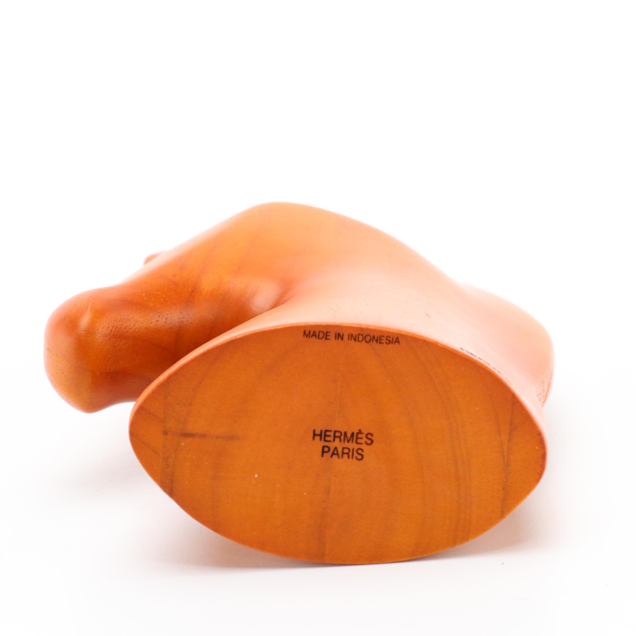 Hermès Mahogany Samarcande Horse Head Sculpture, Contemporary