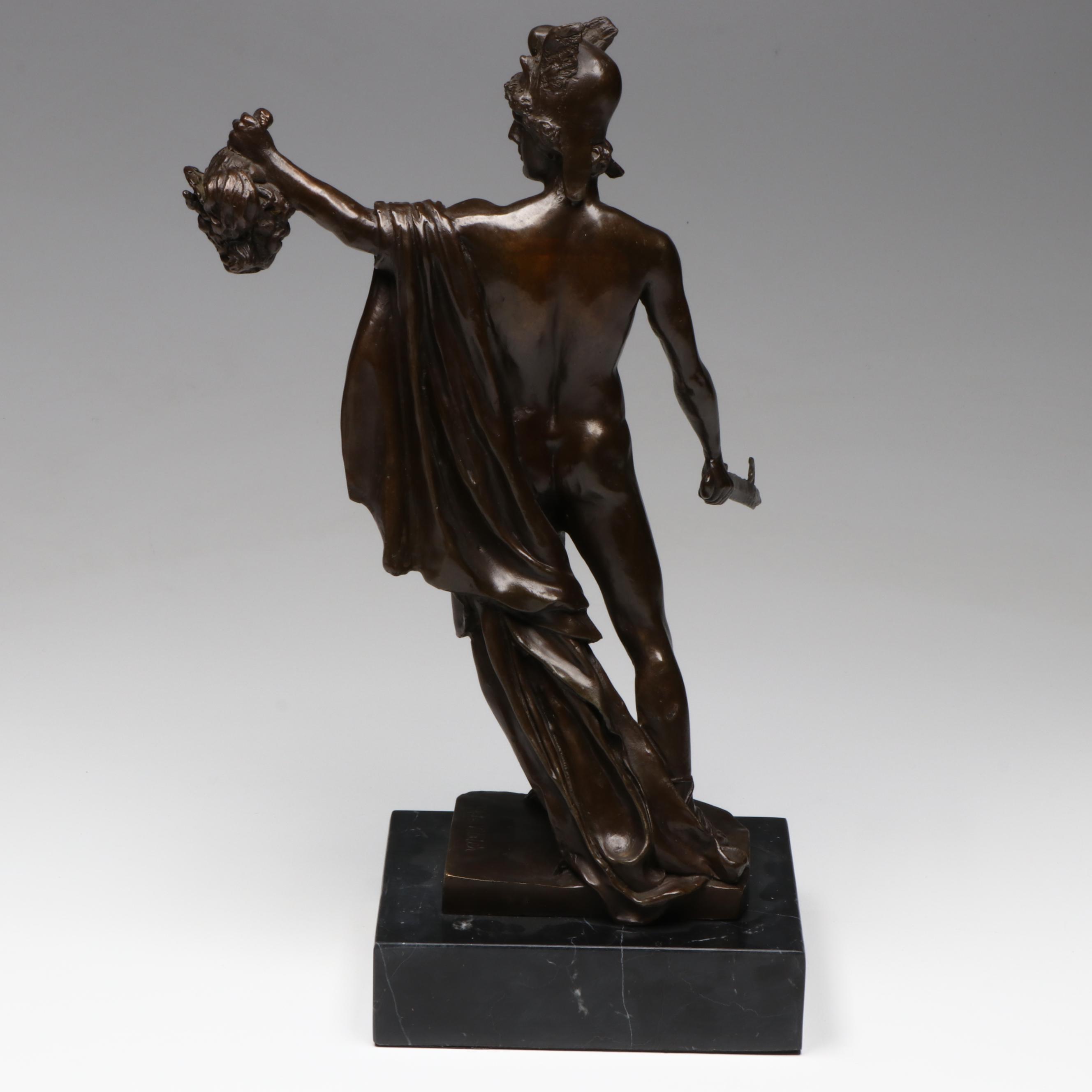 Aldo Vitaleh Patinated Bronze "Perseus with the Head of Medusa" After Cellini