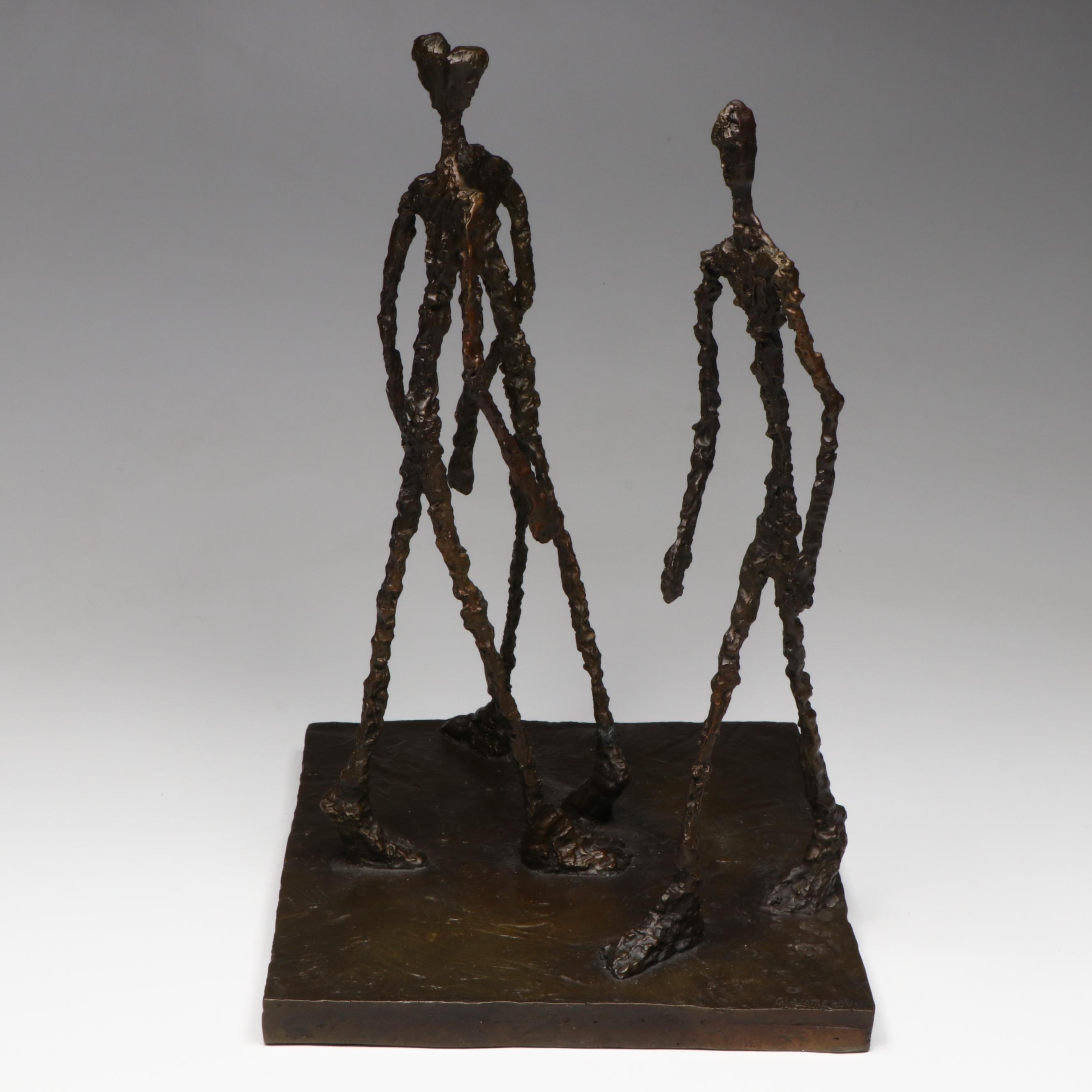 "Three Men Walking II" After Alberto Giacometti