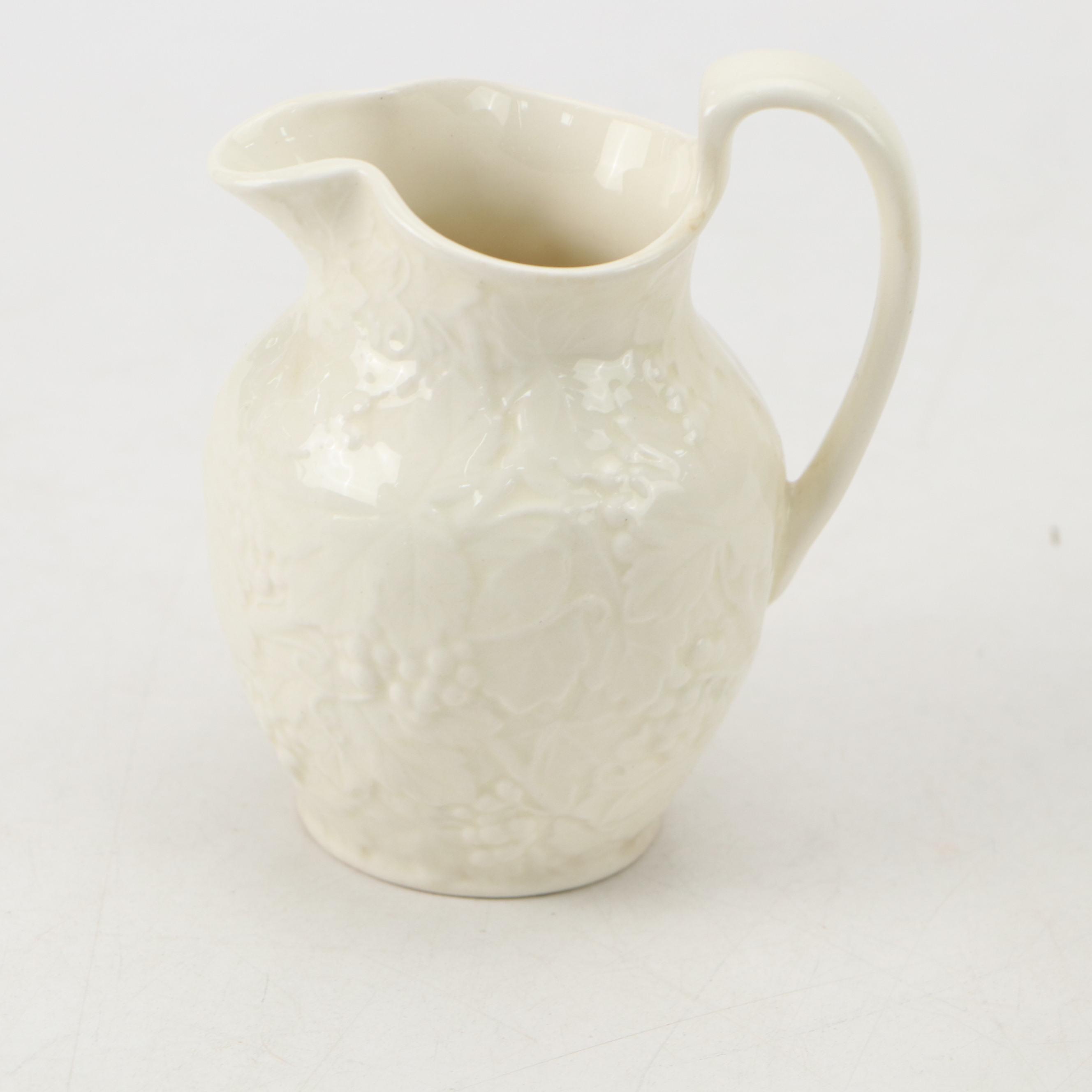 Wedgwood "Strawberry and Vine" Creamer, Spode Vase and Other Ceramic Tableware