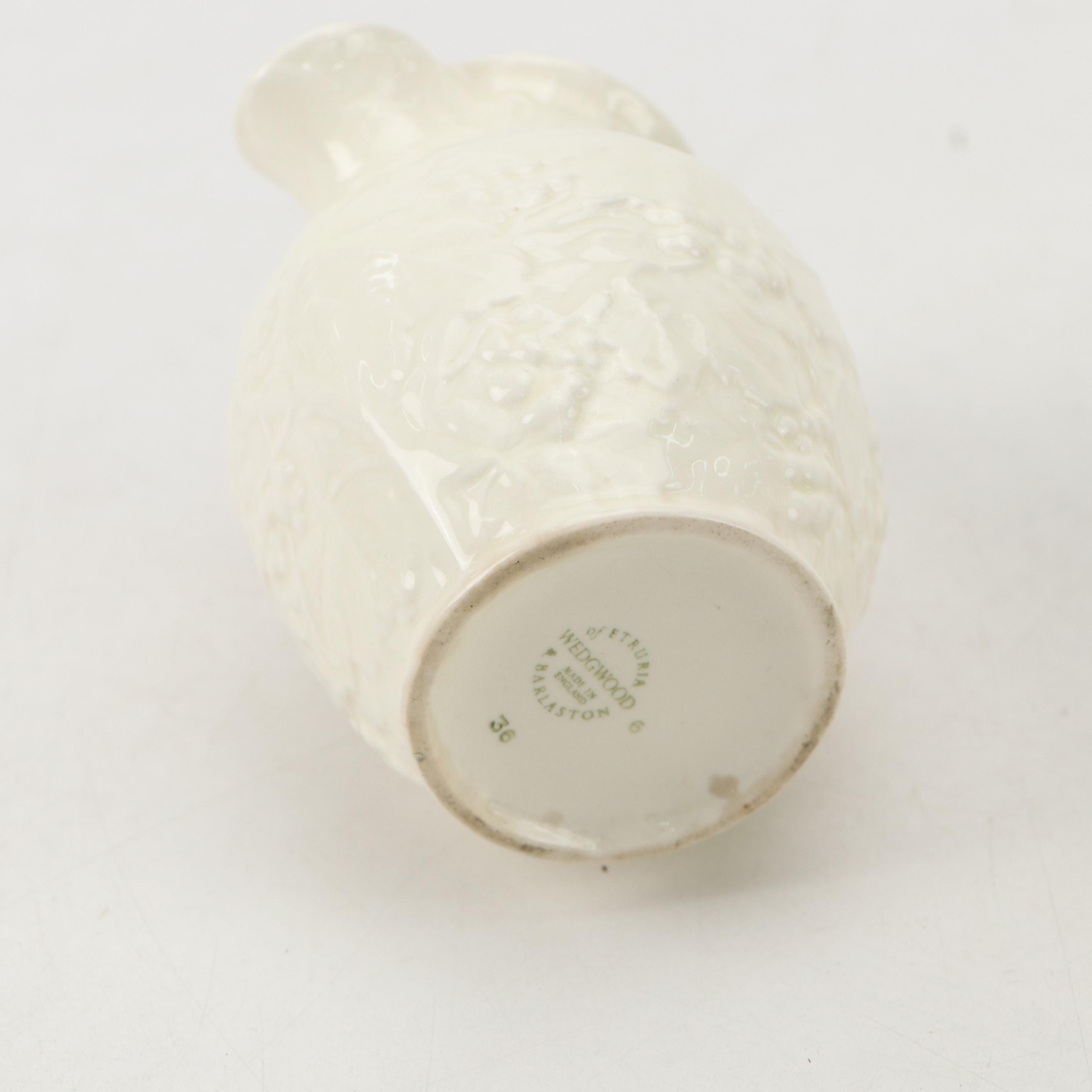 Wedgwood "Strawberry and Vine" Creamer, Spode Vase and Other Ceramic Tableware