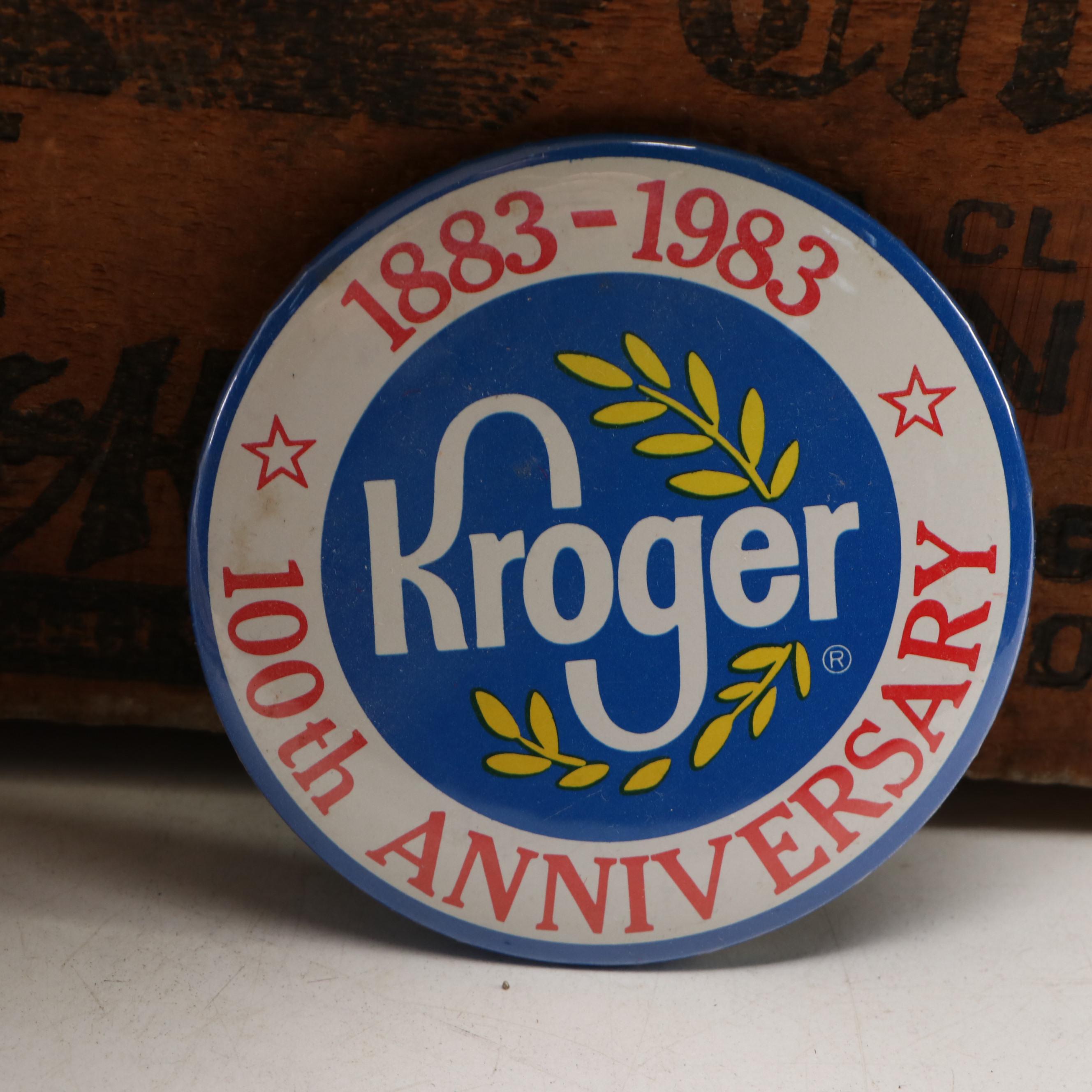 Kroger Advertising Crates, Price Stamp, Manuals, Stickers and More Memorabilia