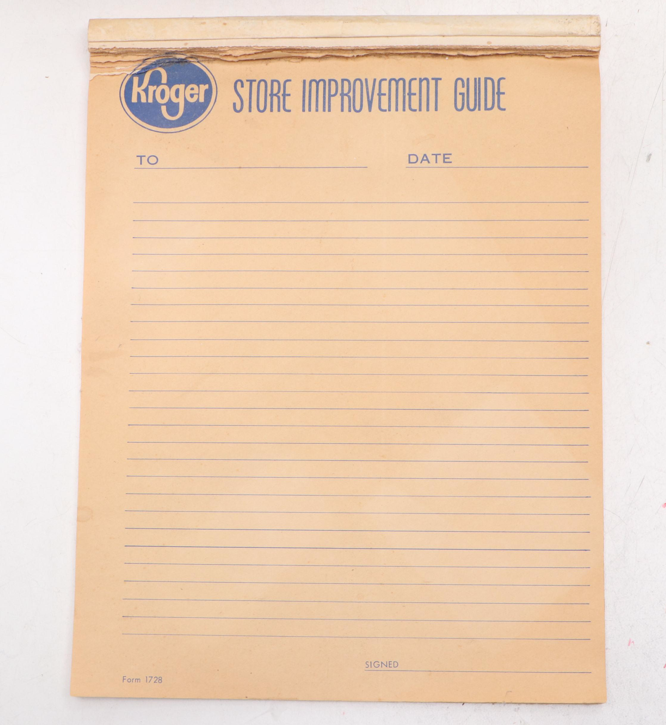 Kroger Advertising Crates, Price Stamp, Manuals, Stickers and More Memorabilia