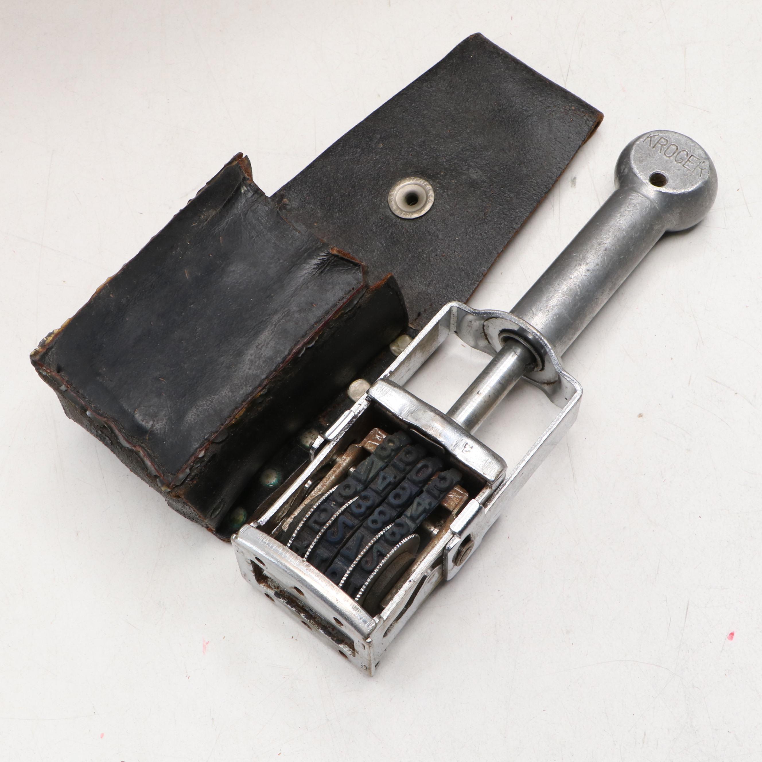 Kroger Advertising Crates, Price Stamp, Manuals, Stickers and More Memorabilia