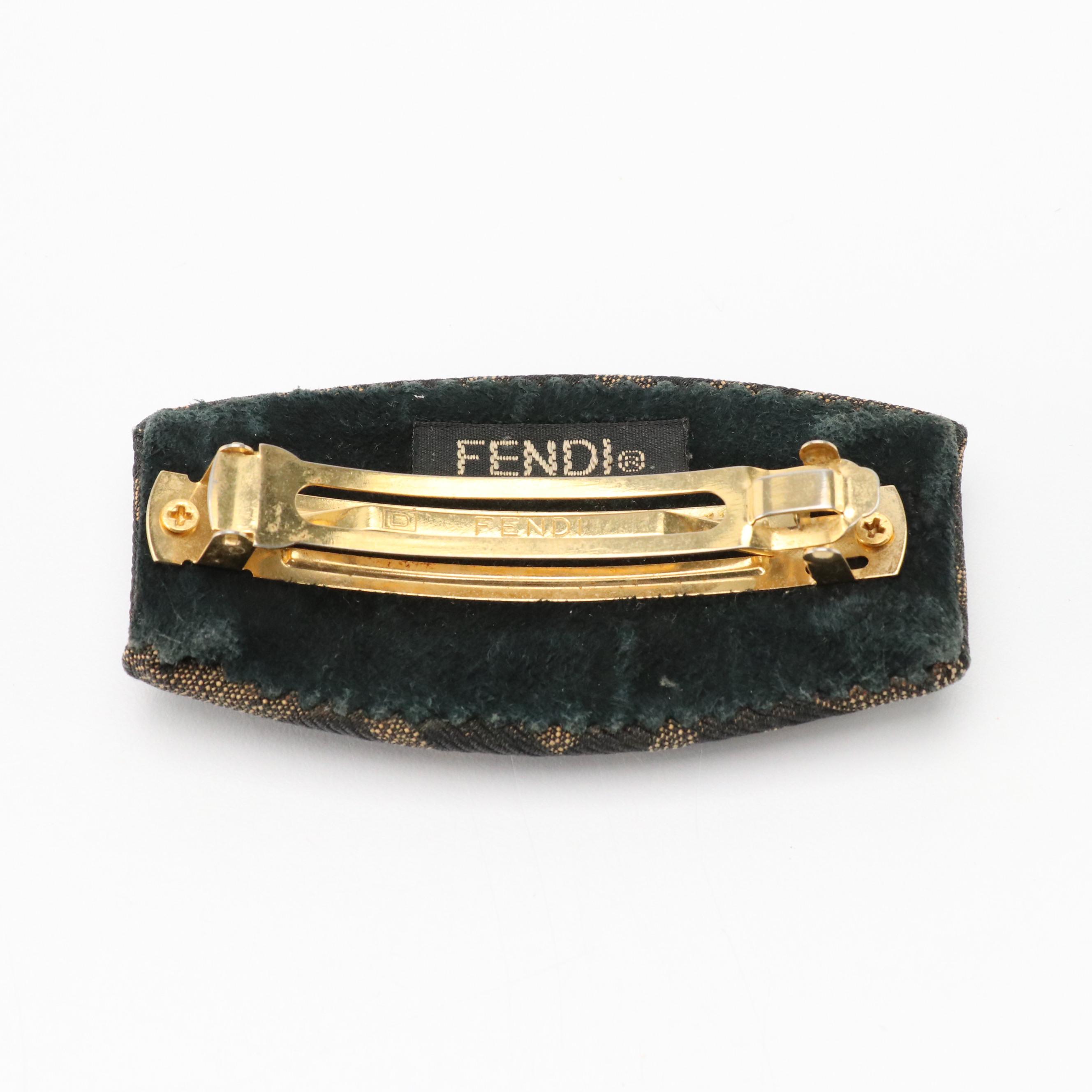 Fendi Zucca Jacquard Hair Clip