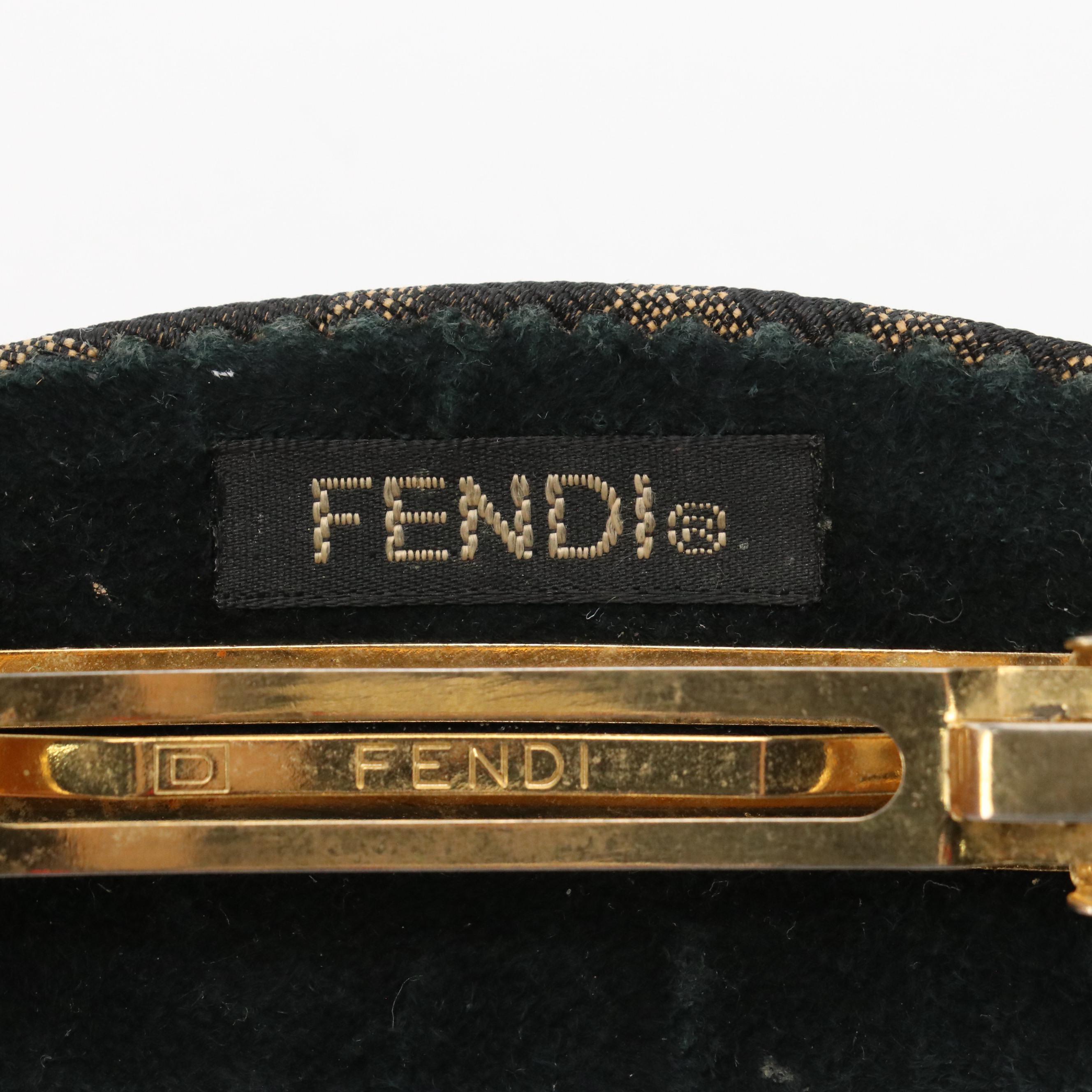 Fendi Zucca Jacquard Hair Clip