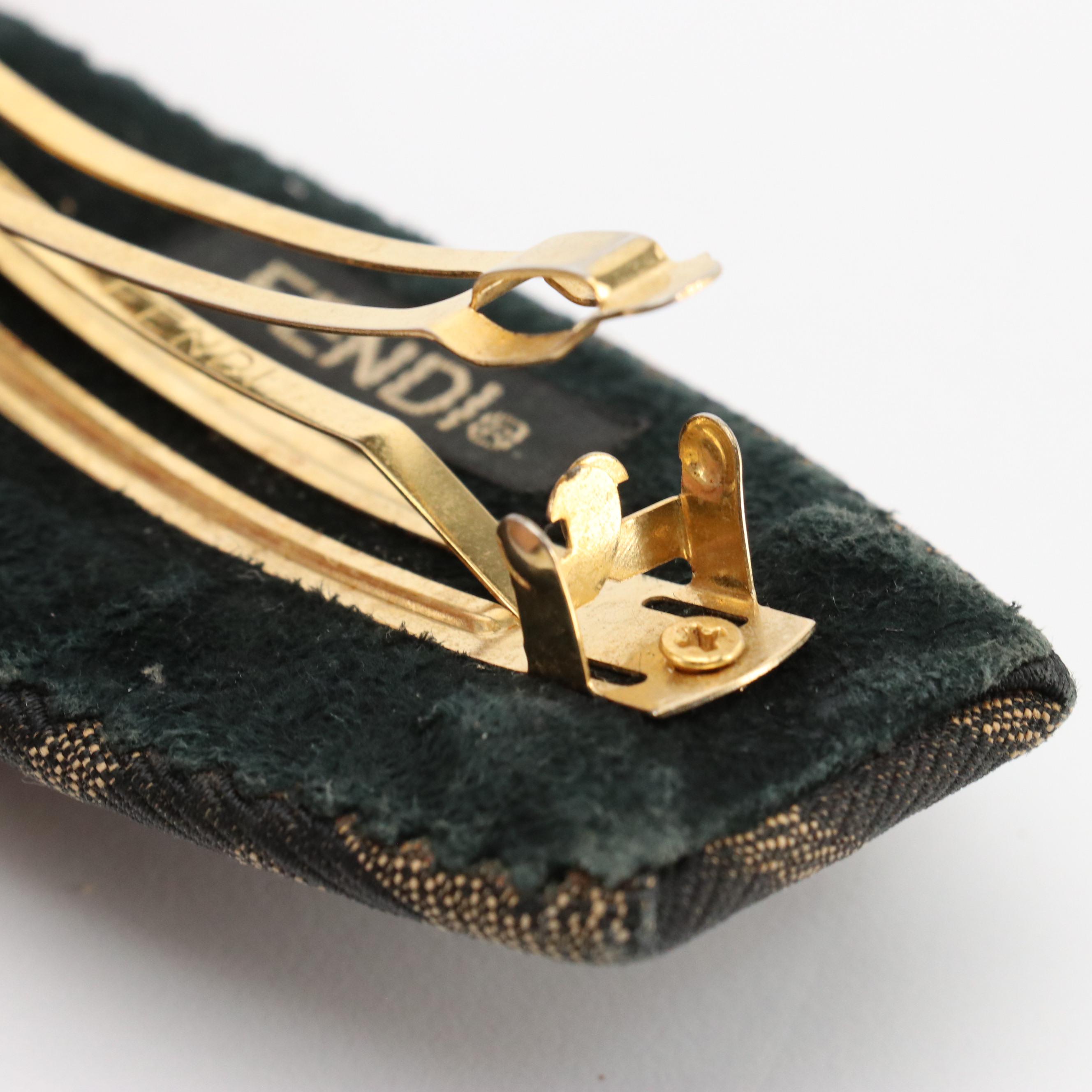 Fendi Zucca Jacquard Hair Clip