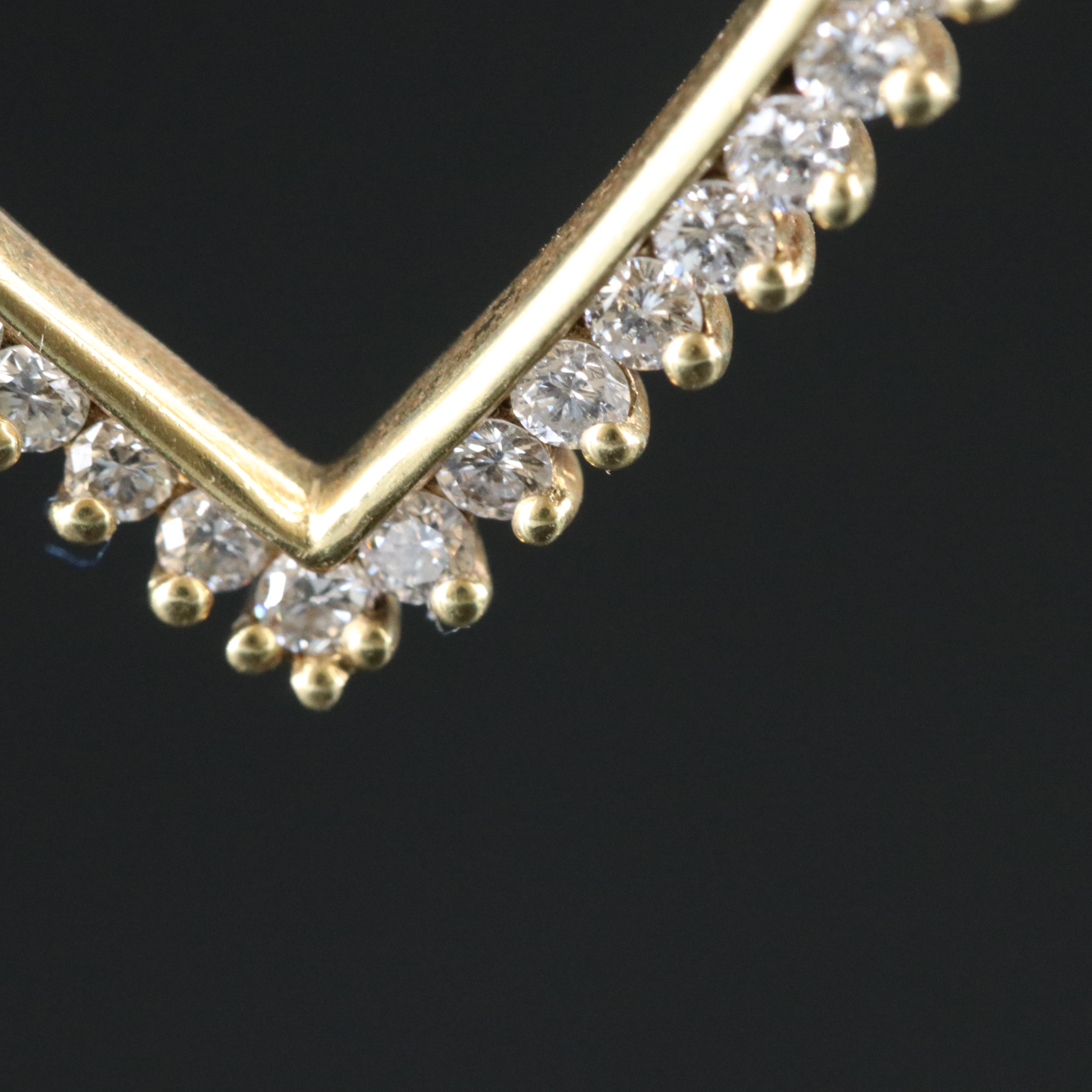 Jose Hess 14K 1.10 CTW Diamond Arlene Francis Heart Pendant