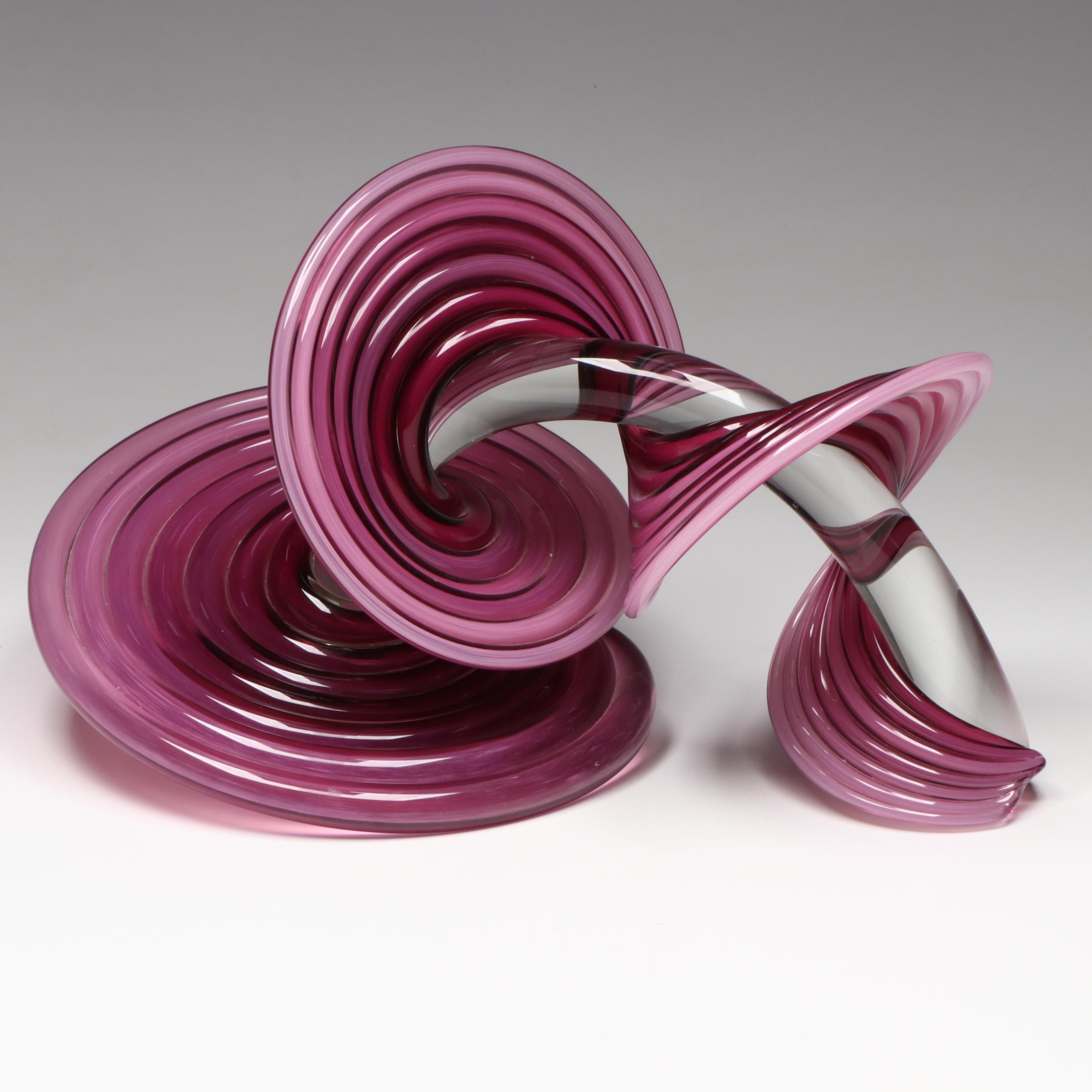 Thomas Kelly Vitrix Hot Glass Studio Signed "Heechee Probe" Art Glass Sculpture