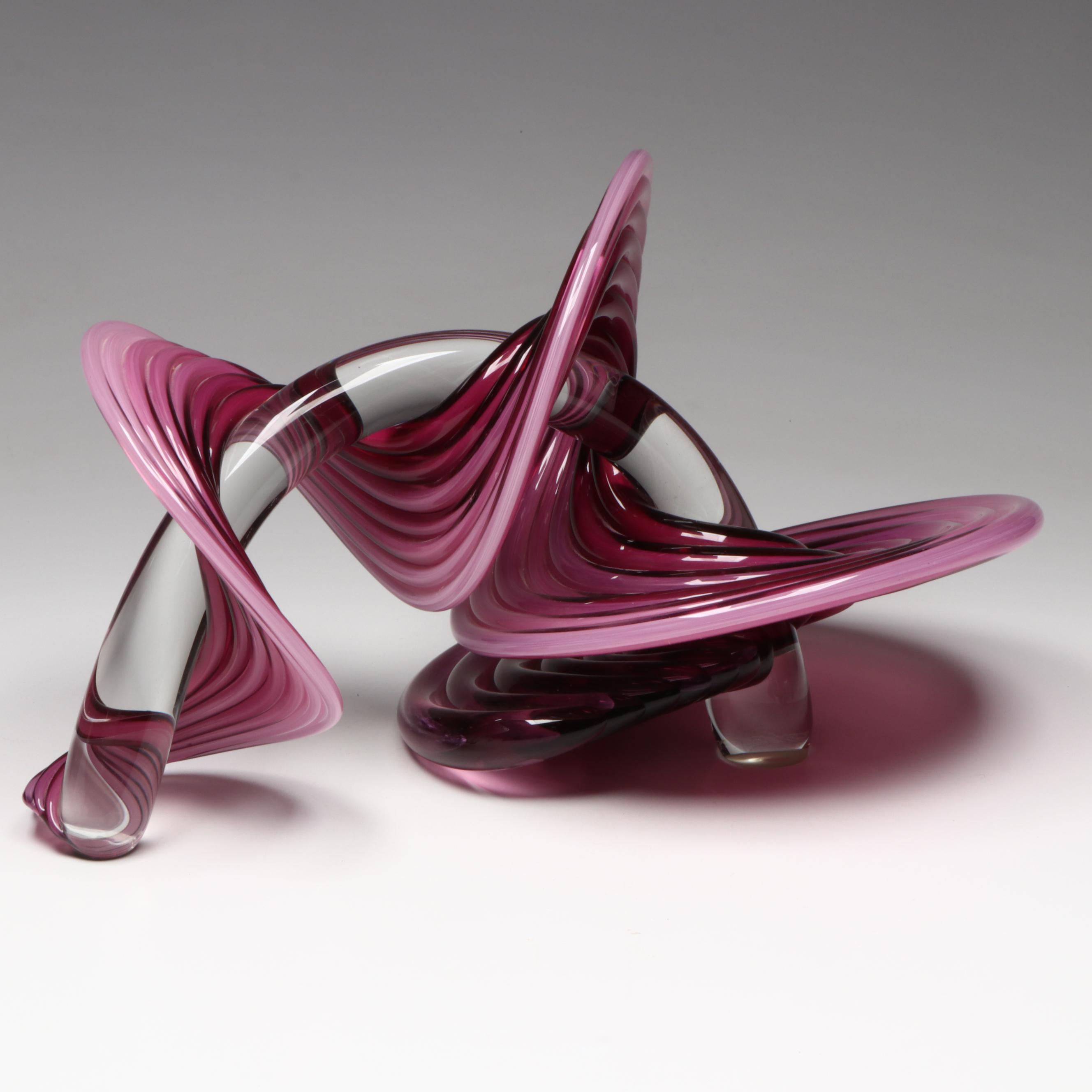 Thomas Kelly Vitrix Hot Glass Studio Signed "Heechee Probe" Art Glass Sculpture