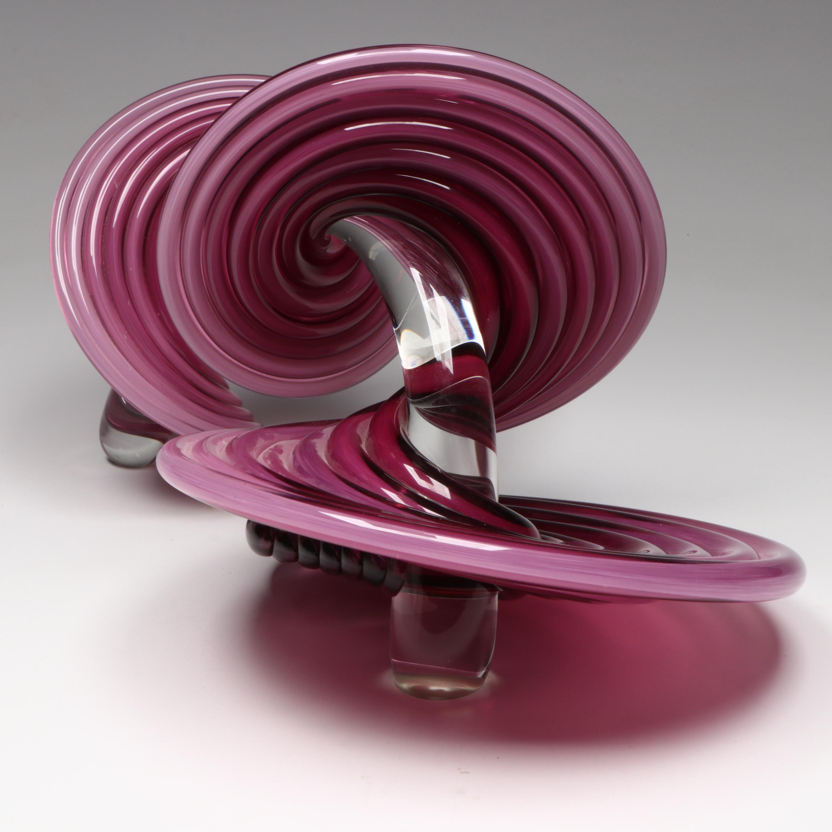 Thomas Kelly Vitrix Hot Glass Studio Signed "Heechee Probe" Art Glass Sculpture