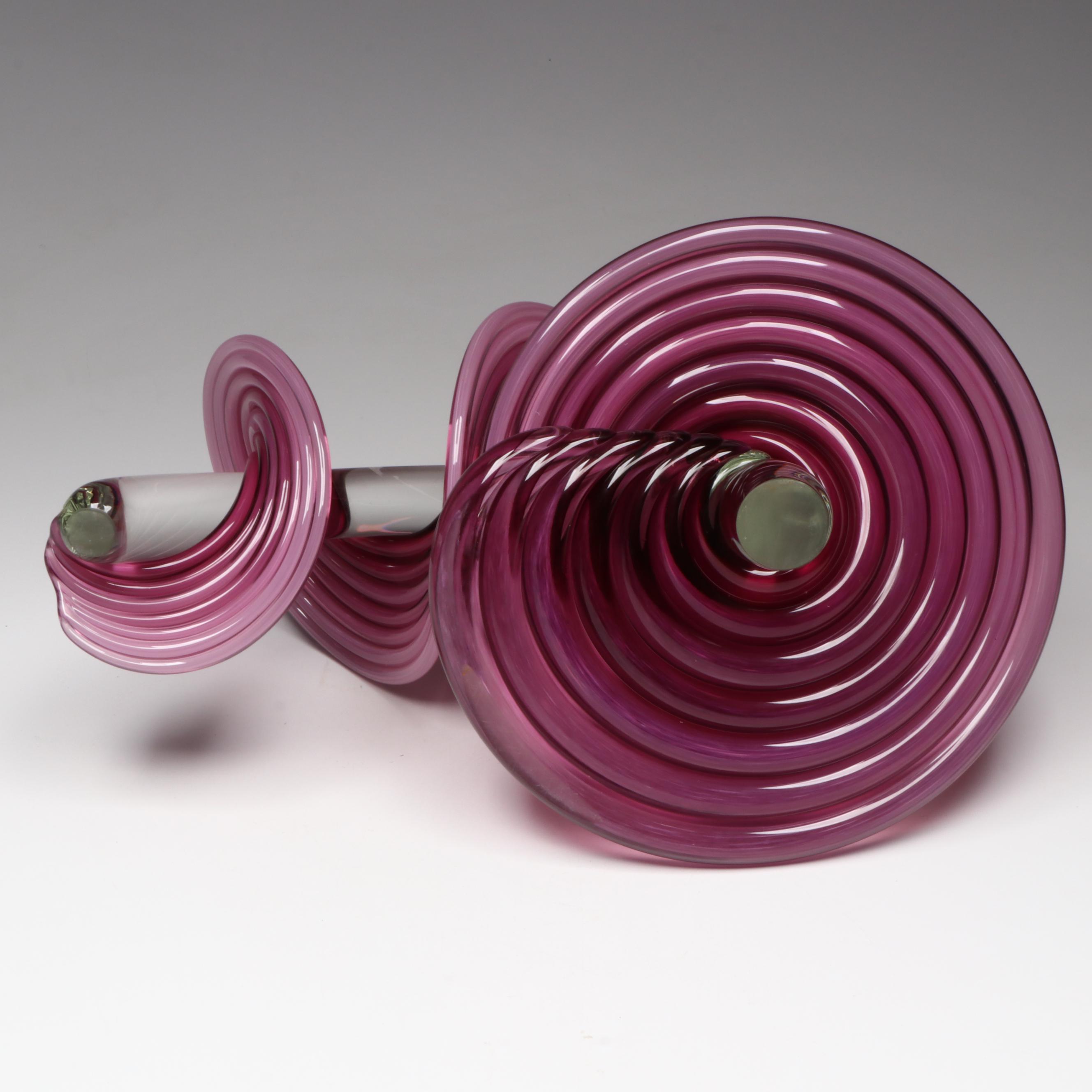 Thomas Kelly Vitrix Hot Glass Studio Signed "Heechee Probe" Art Glass Sculpture