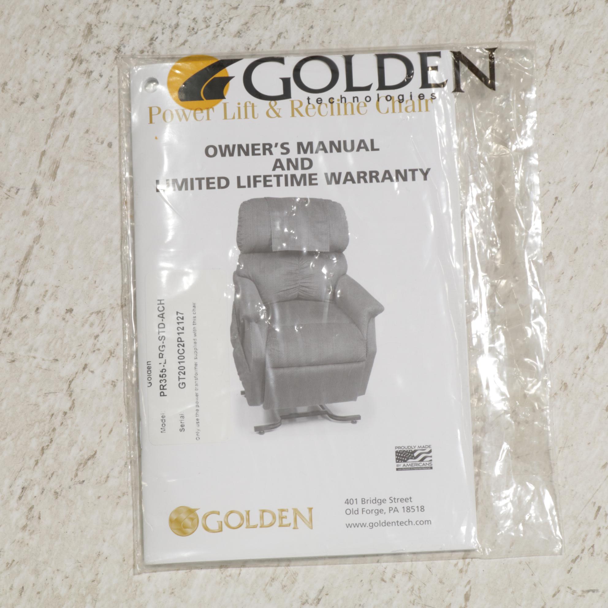 Golden Power Lift and Recliner Chair with Faux Leather Upholstery