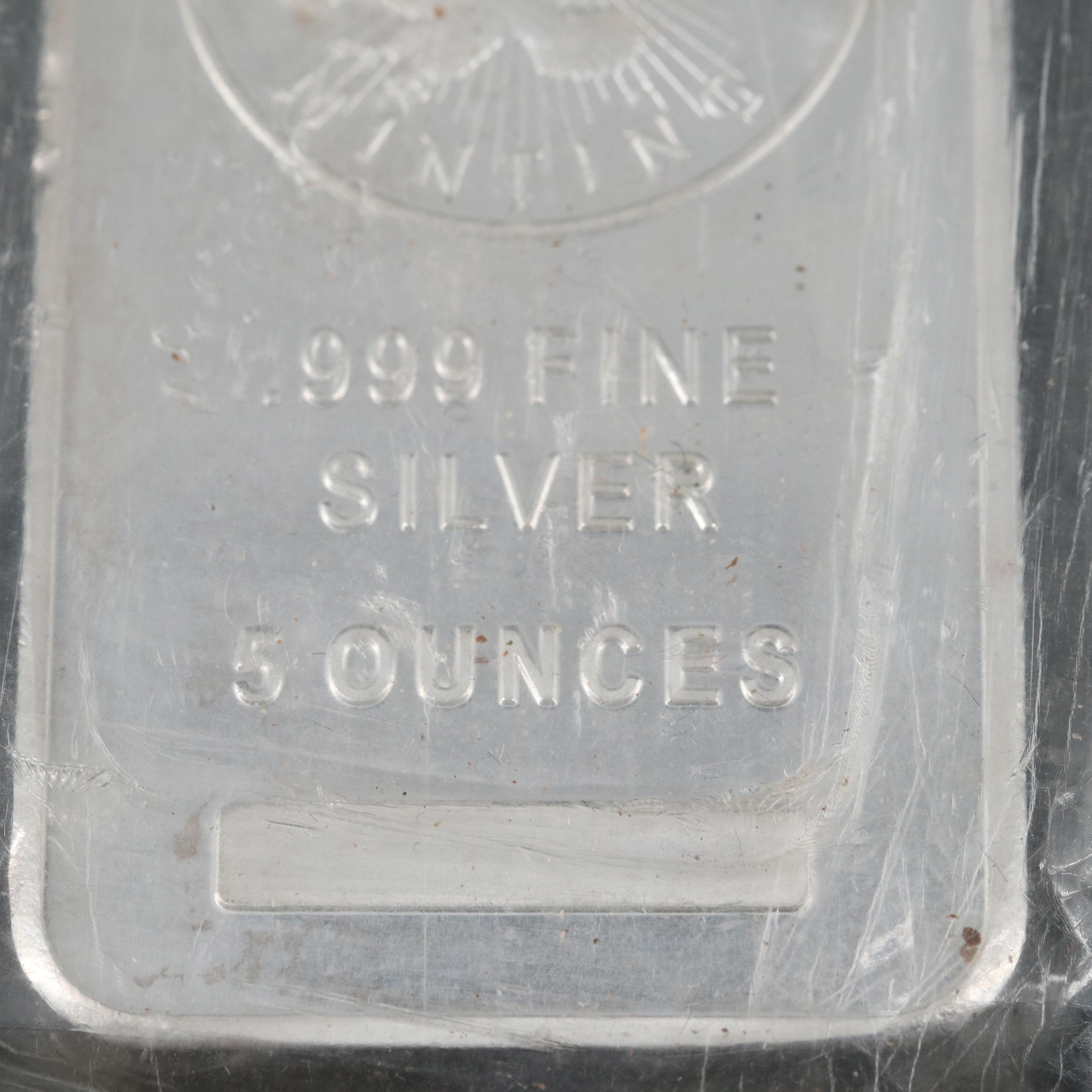 Five Troy Ounce Fine Silver Bar
