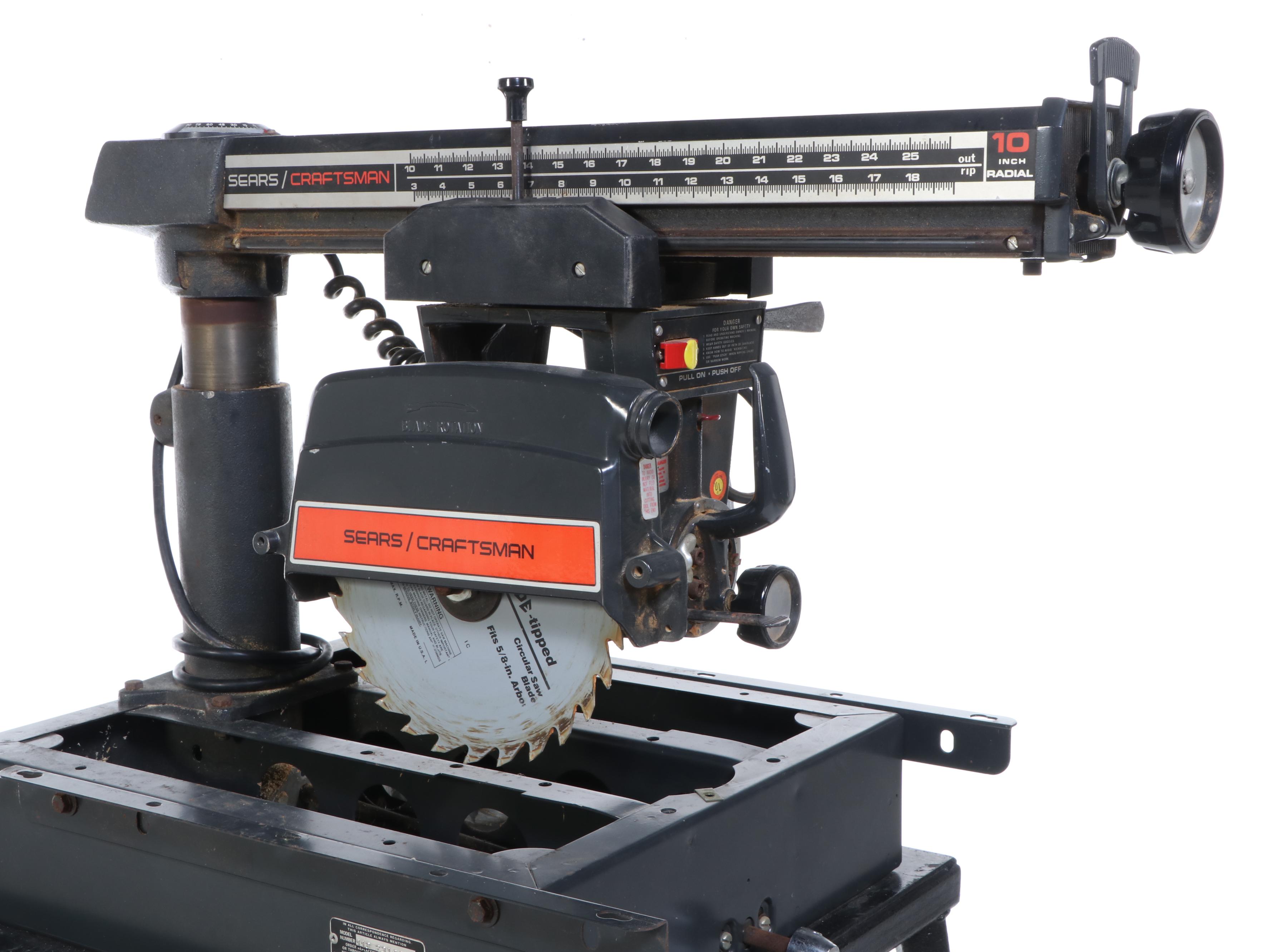 Sears Craftsman Model 113.23100 Radial Arm Saw on Stand