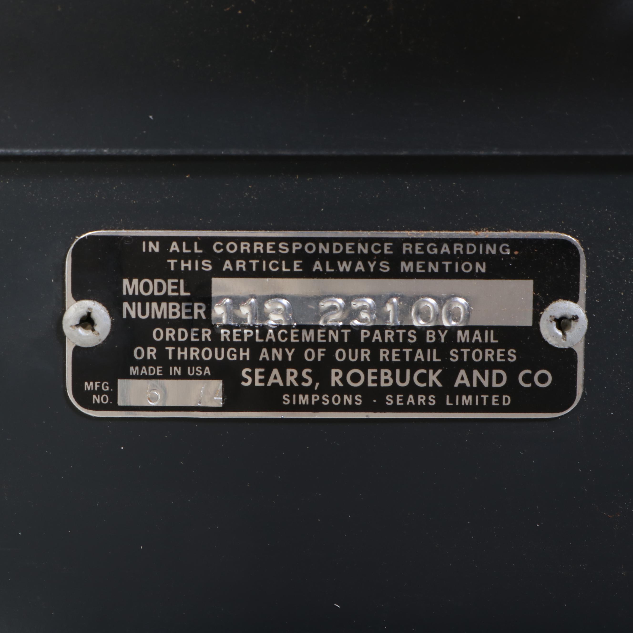 Sears Craftsman Model 113.23100 Radial Arm Saw on Stand