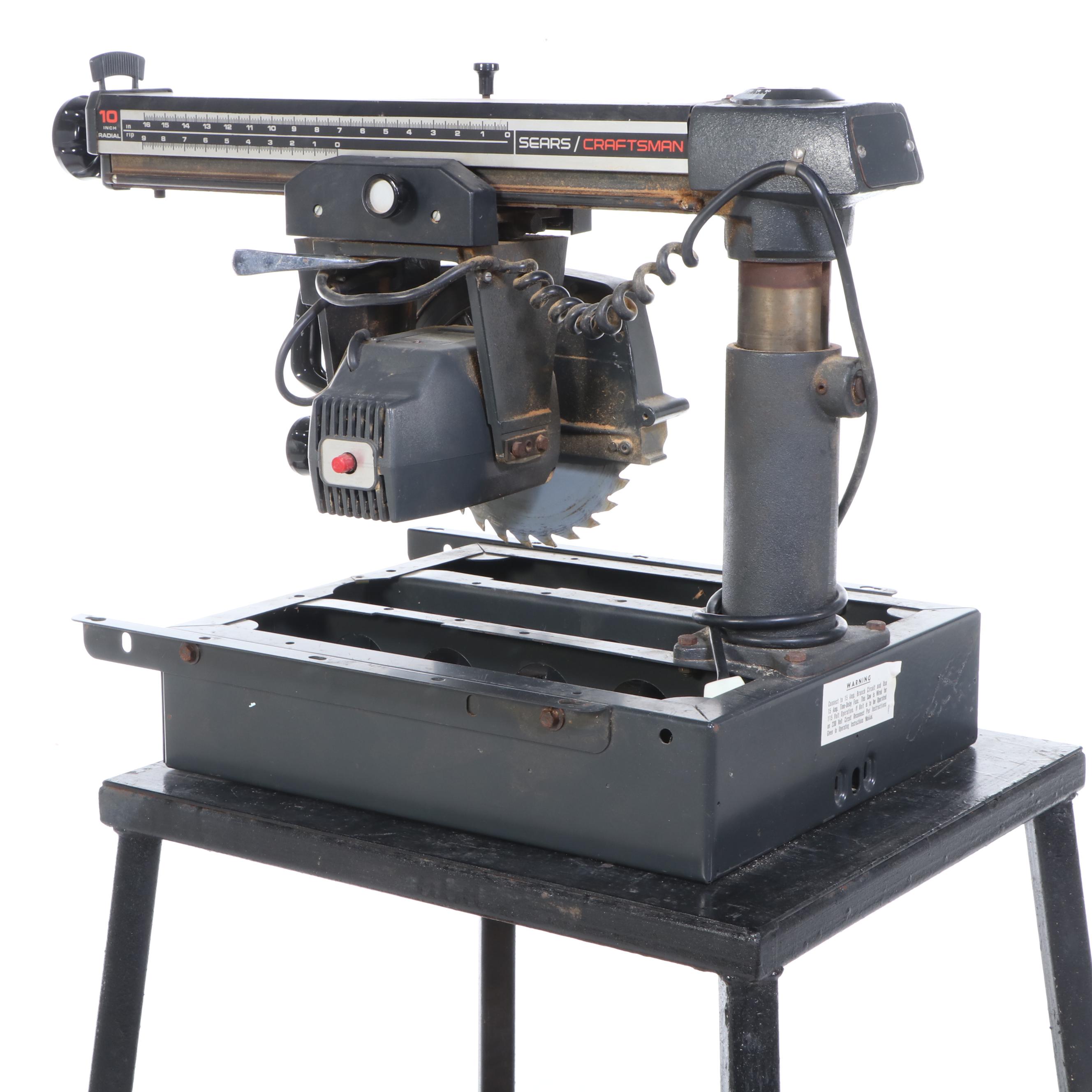 Sears Craftsman Model 113.23100 Radial Arm Saw on Stand