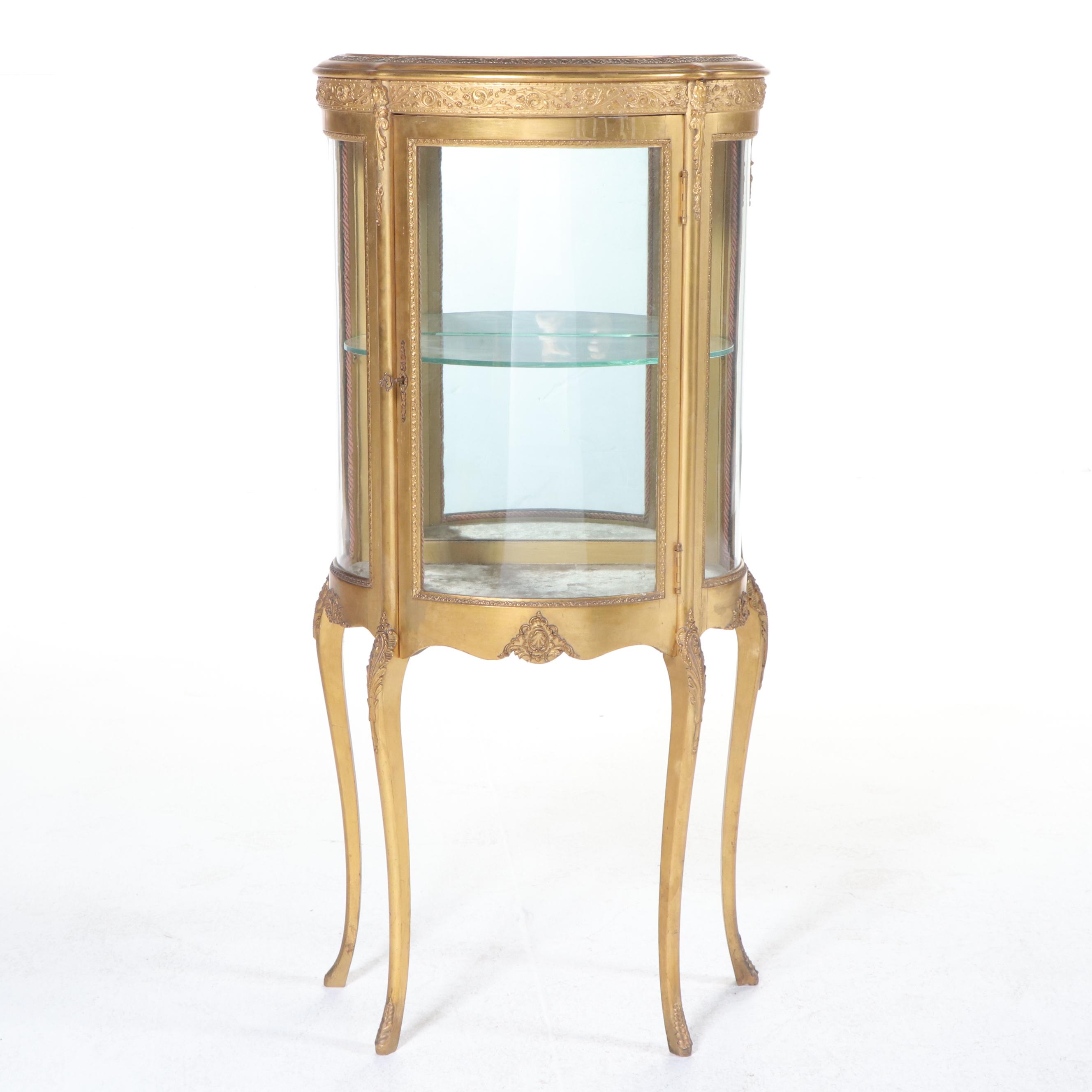 Louis XV Style Giltwood Vitrine, 20th Century