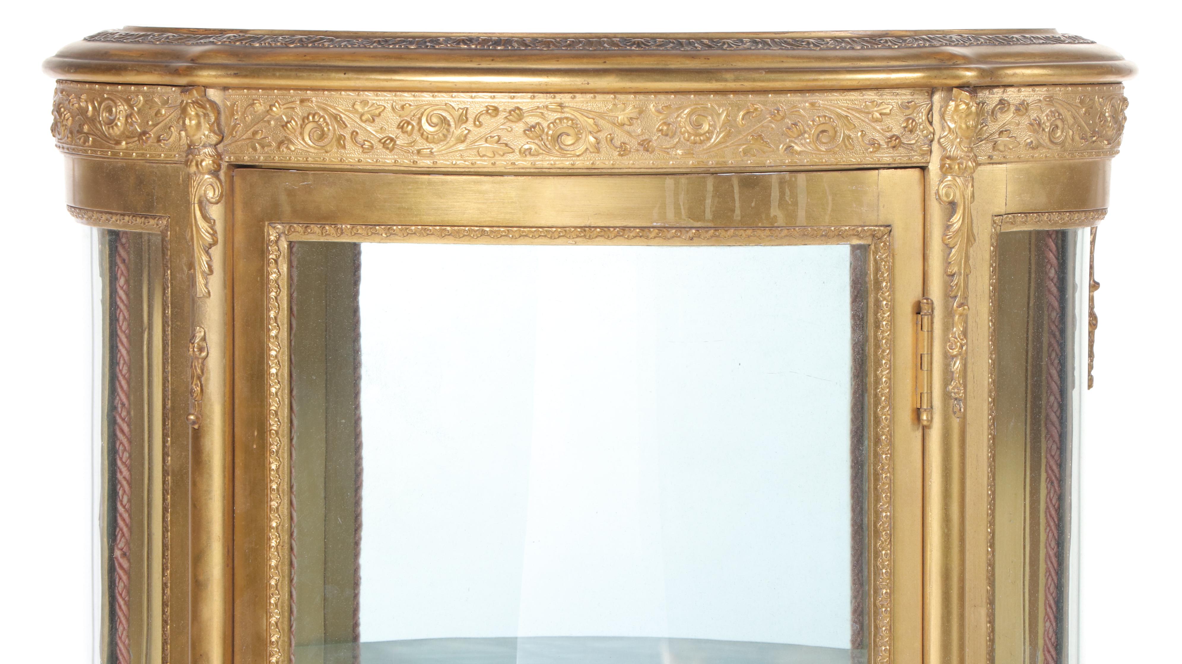 Louis XV Style Giltwood Vitrine, 20th Century