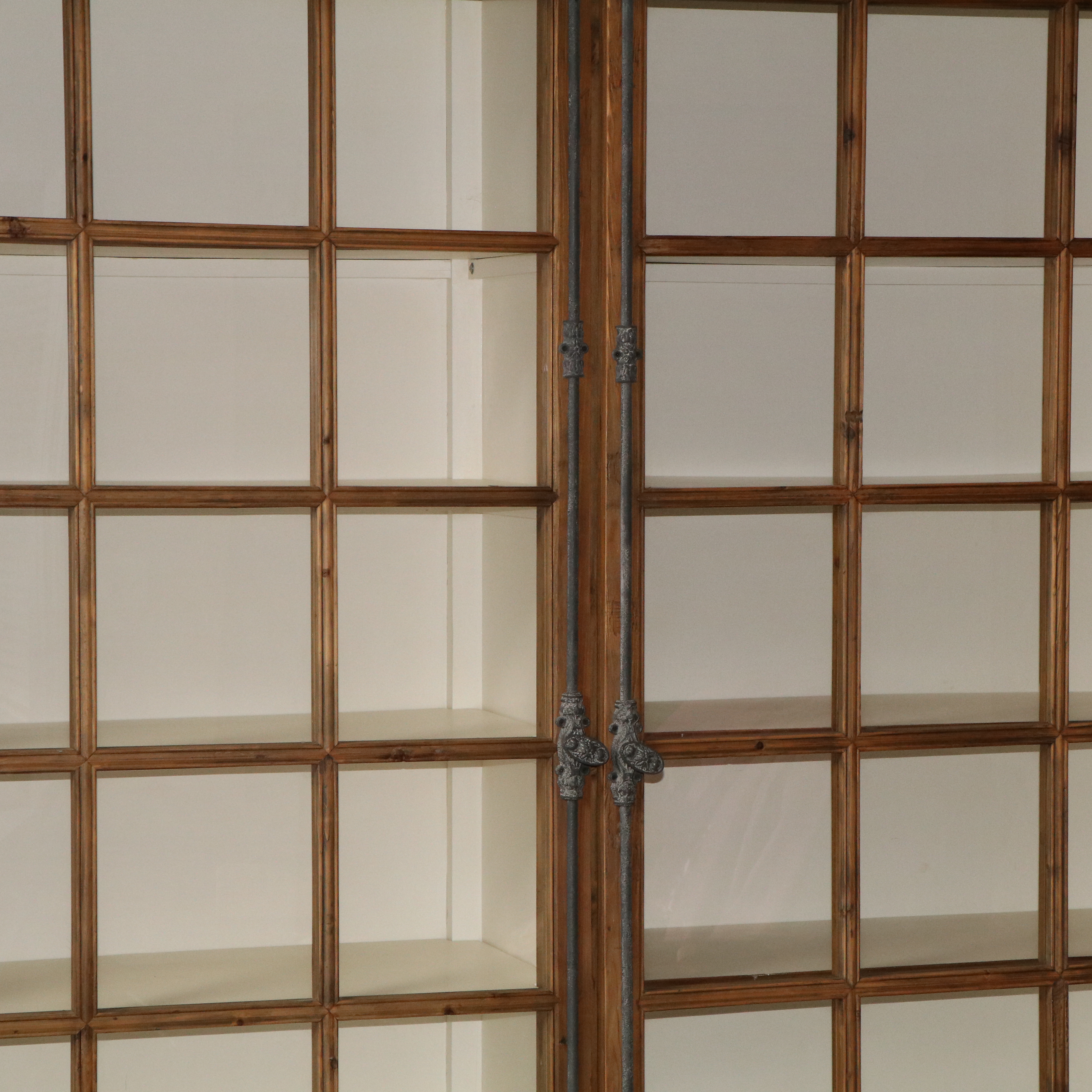 Arhaus French Style Custom Showroom Pine Cabinet with a Painted Interior