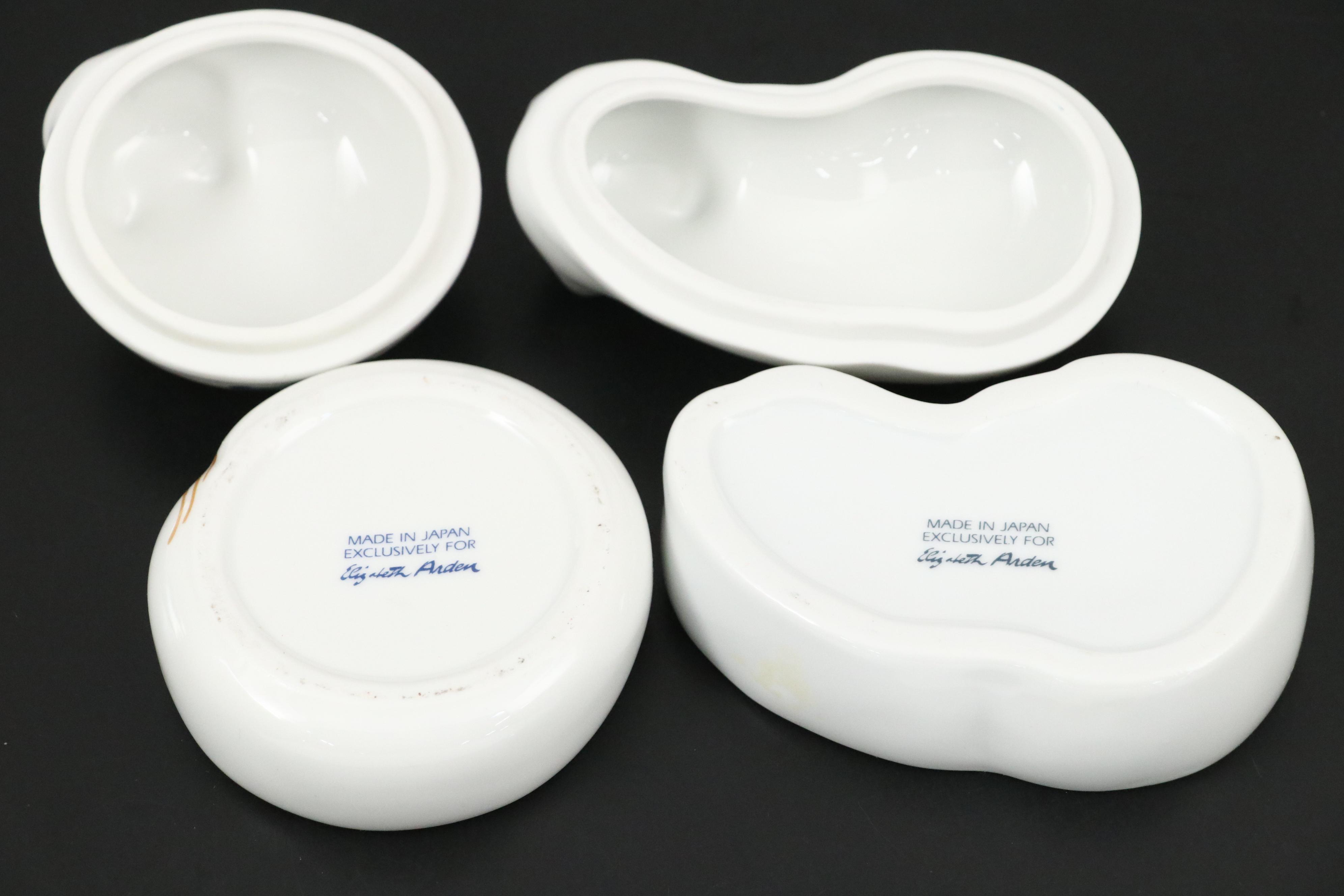 Elizabeth Arden Porcelain Cat Candles and Box