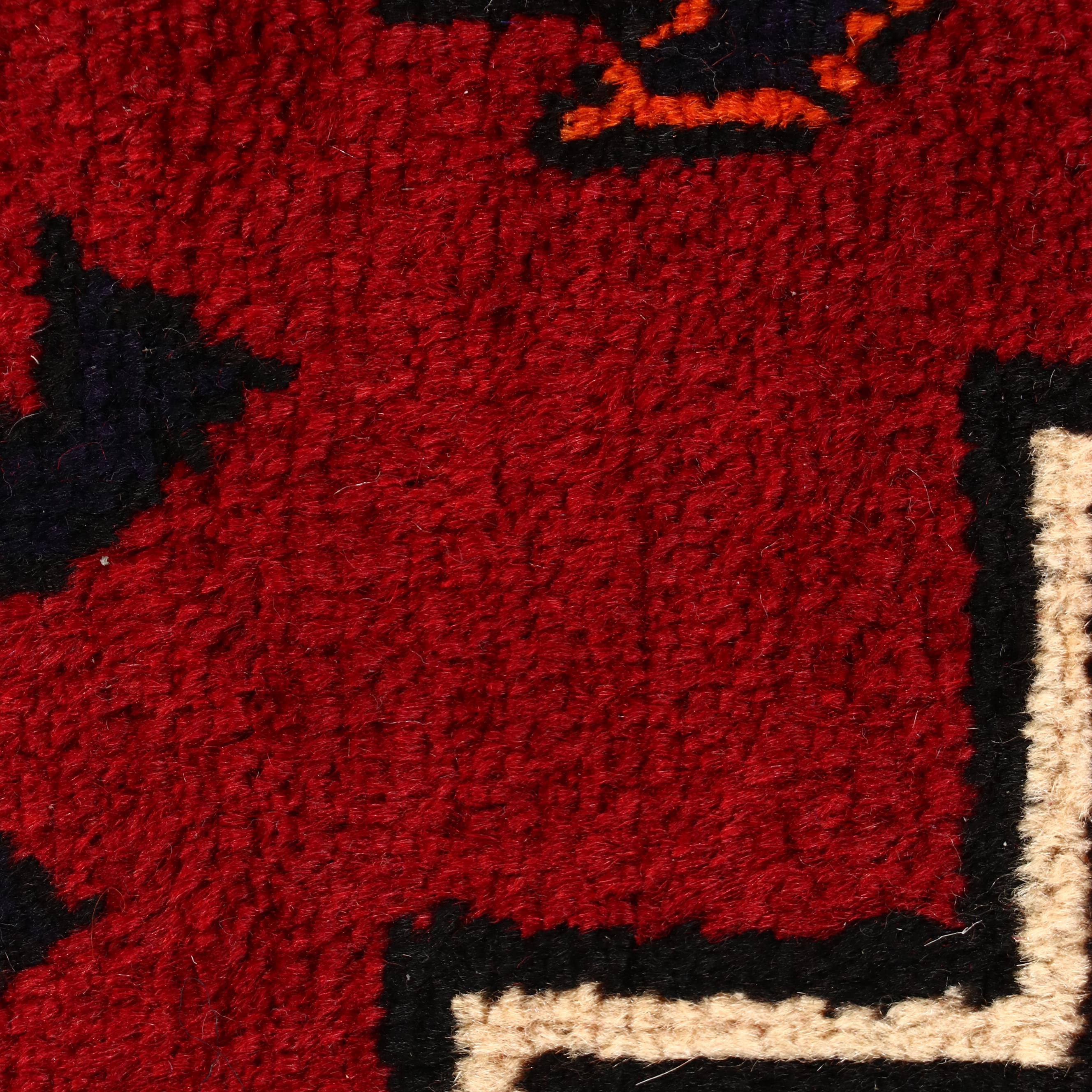 4'11 x 6'11 Hand-Knotted Persian Khamseh Chicken Area Rug