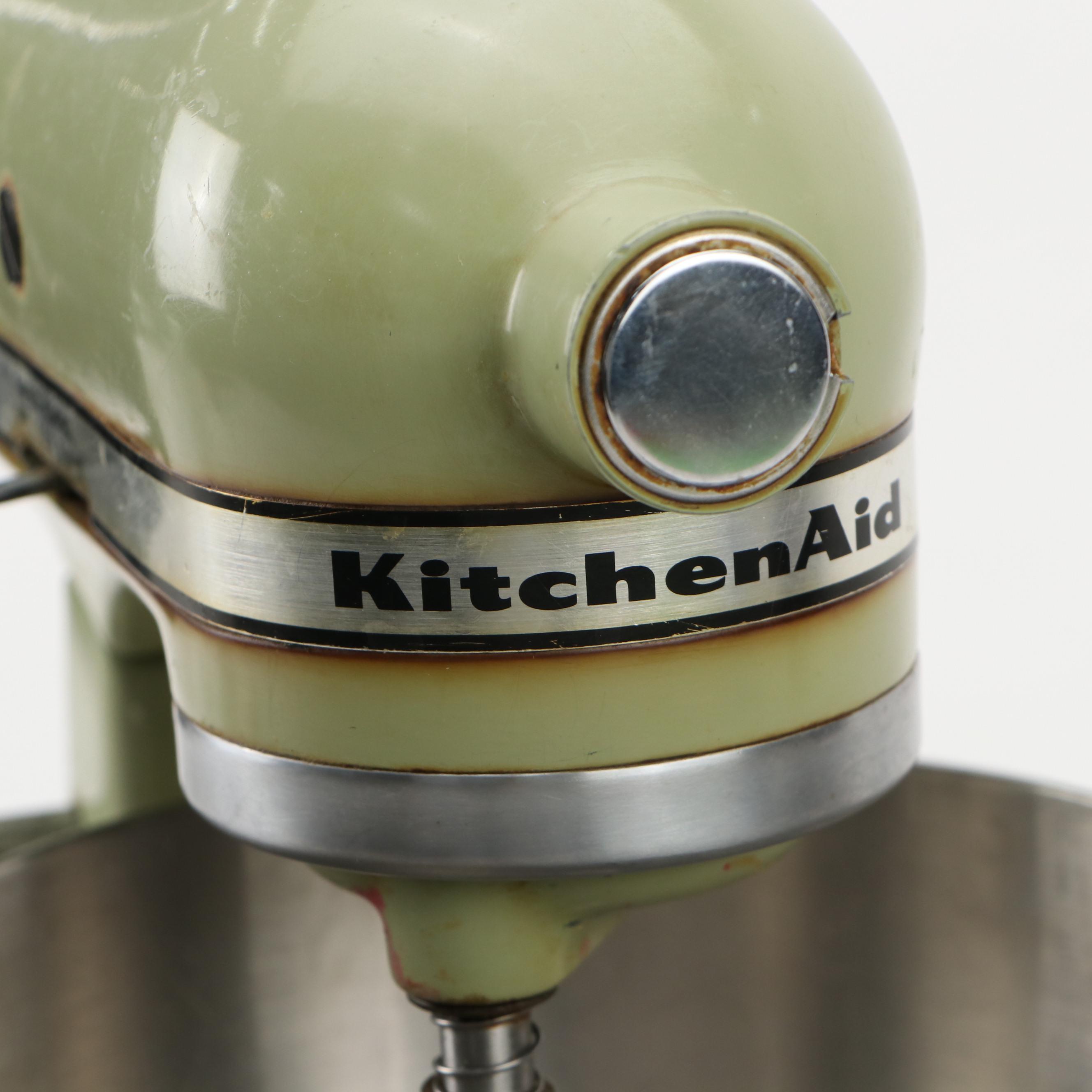 Kitchen Aid K45 Avocado Stand Mixer and Accessories