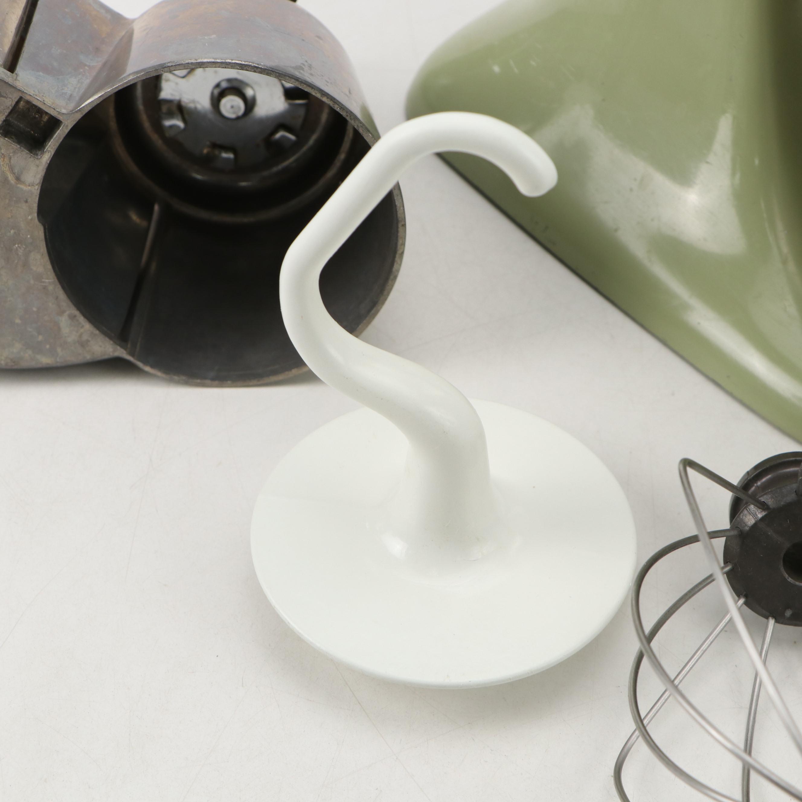 Kitchen Aid K45 Avocado Stand Mixer and Accessories