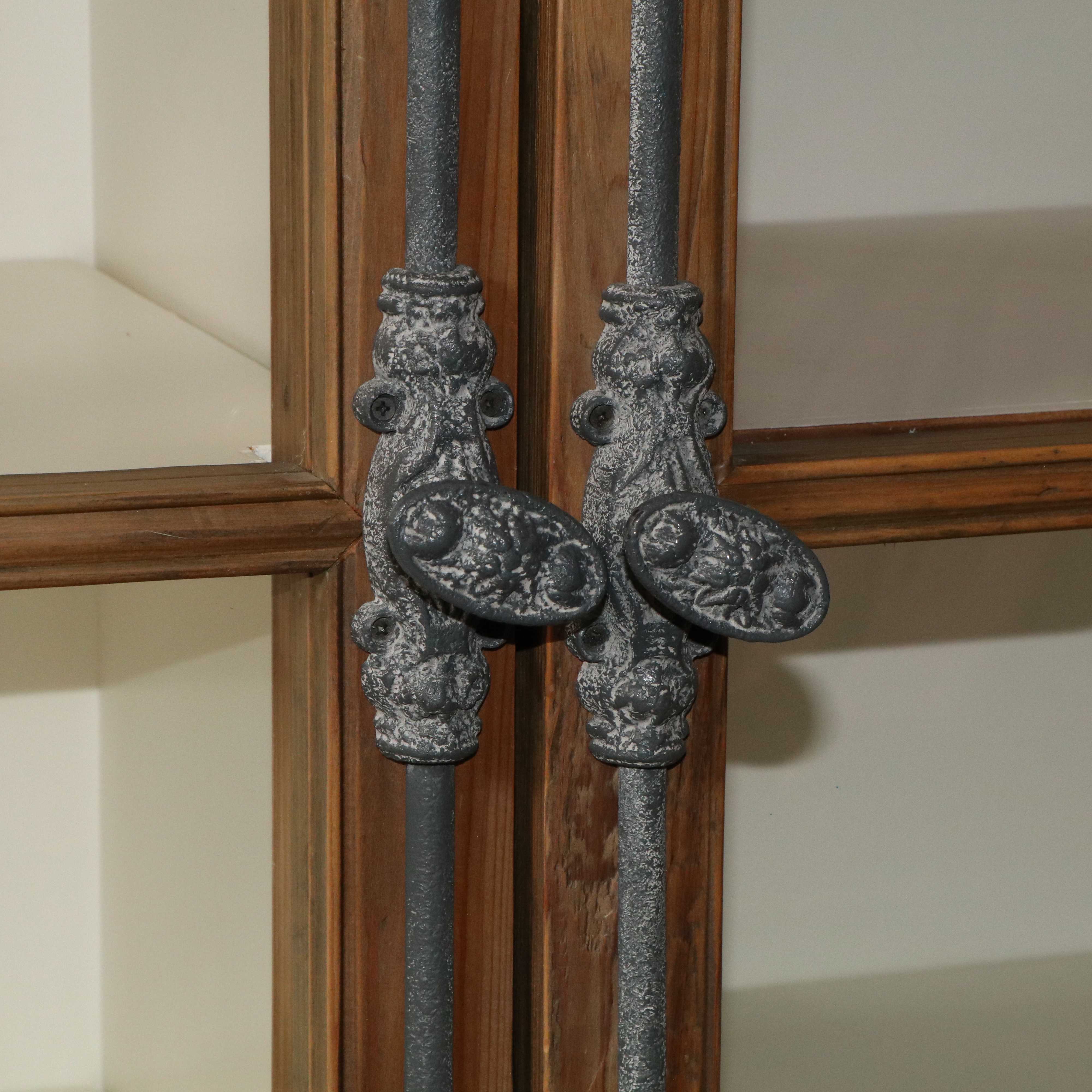 Arhaus French Style Custom Showroom Pine Cabinet with a Painted Interior