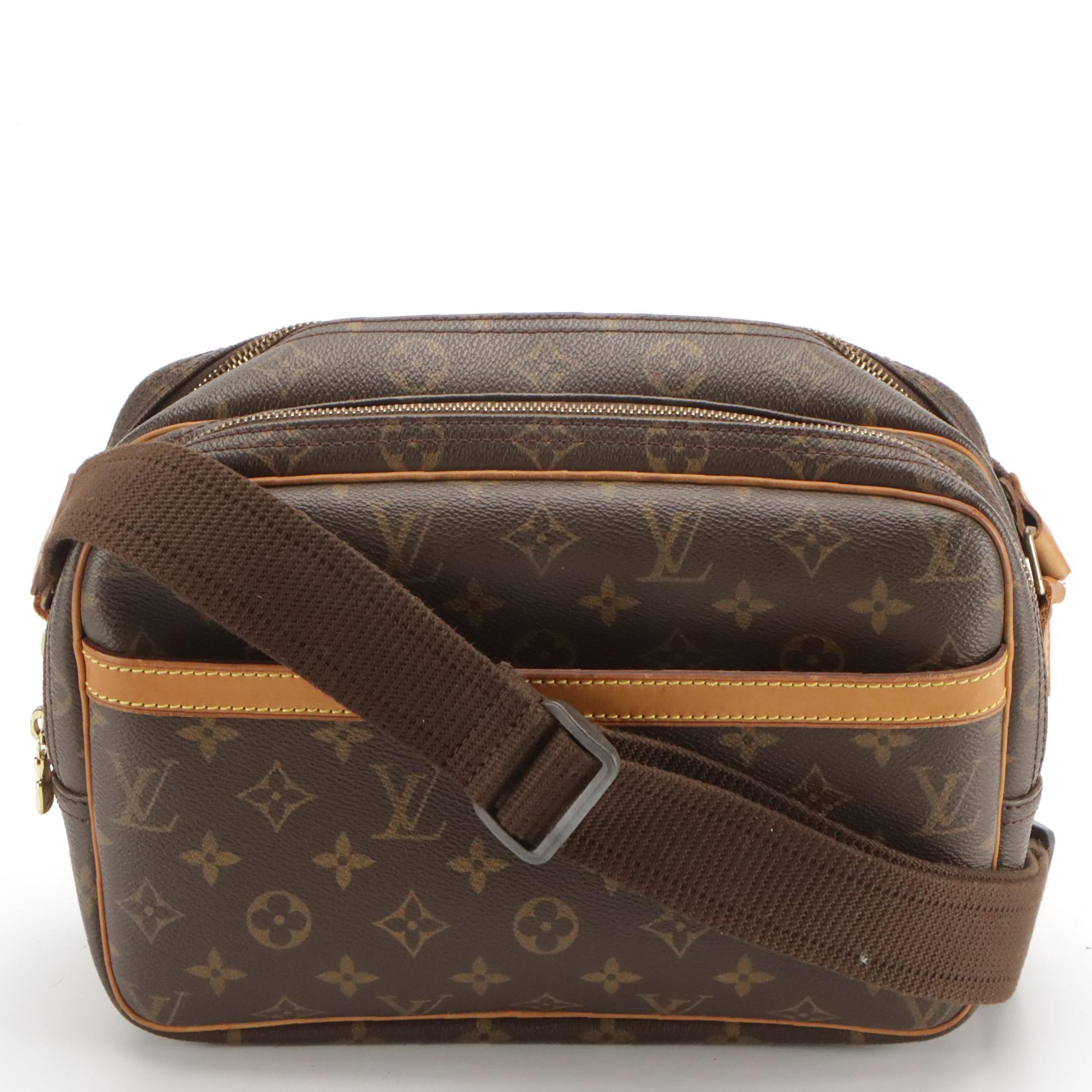 Louis Vuitton Reporter Crossbody Bag in Monogram Canvas and Vachetta Leather