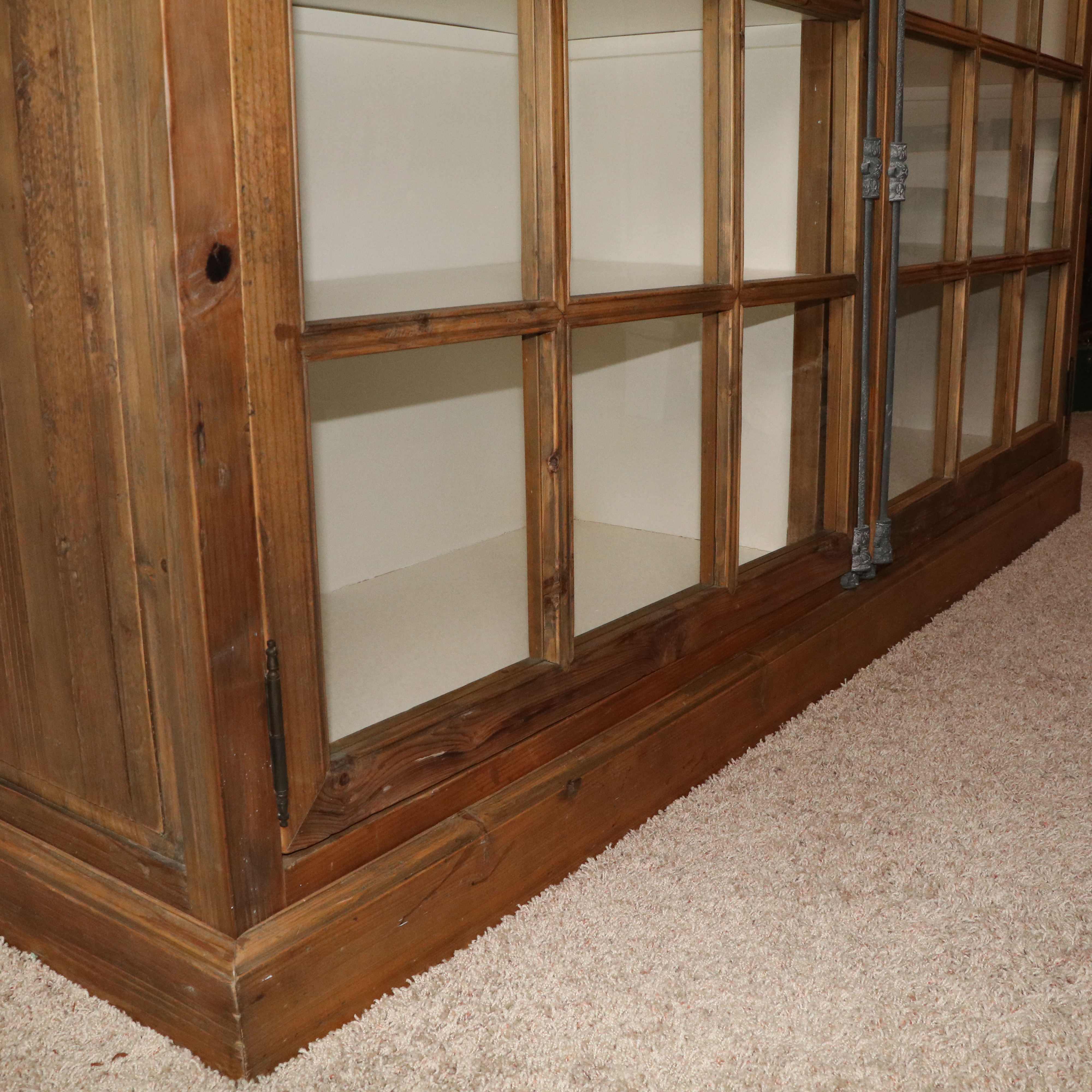 Arhaus French Style Custom Showroom Pine Cabinet with a Painted Interior