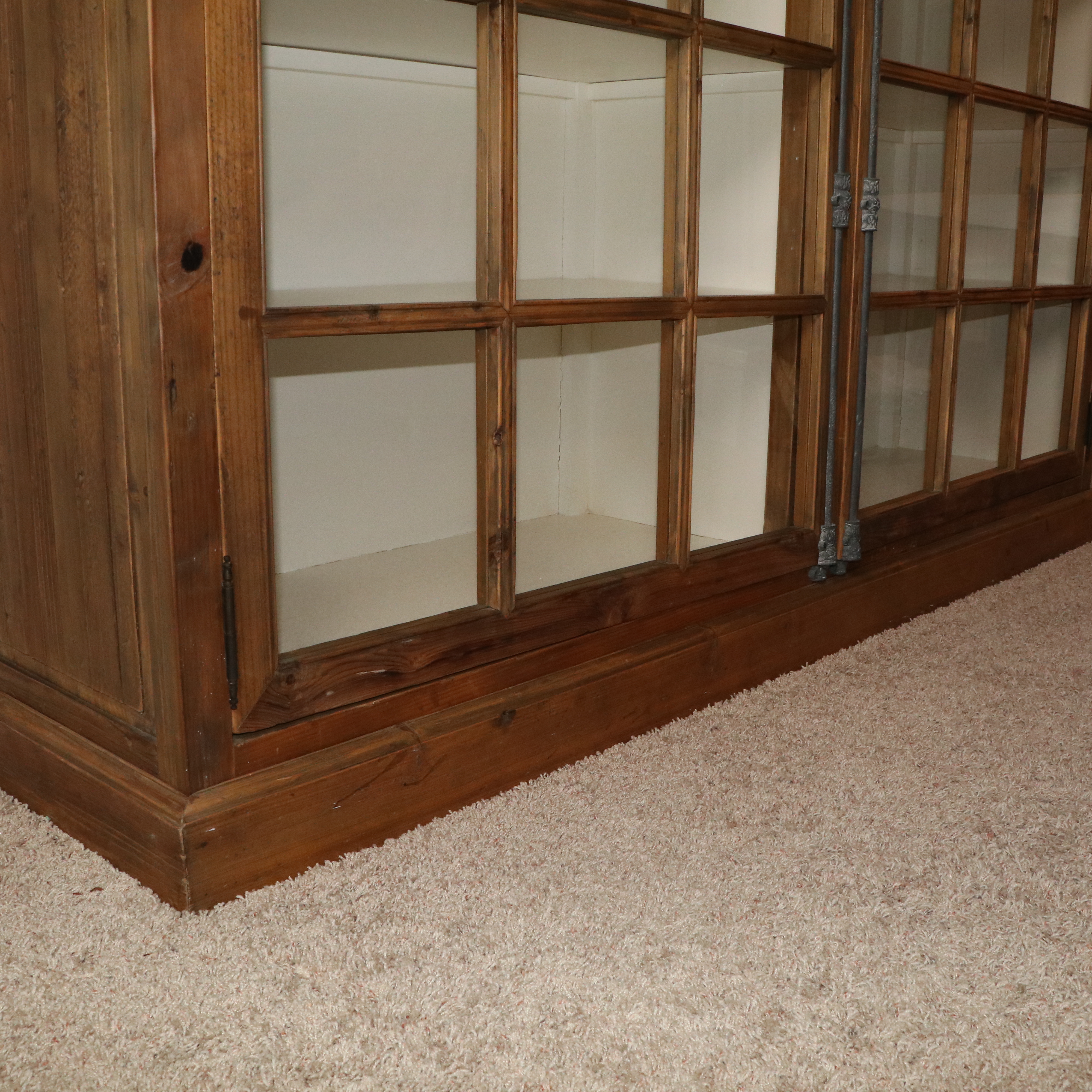 Arhaus French Style Custom Showroom Pine Cabinet with a Painted Interior