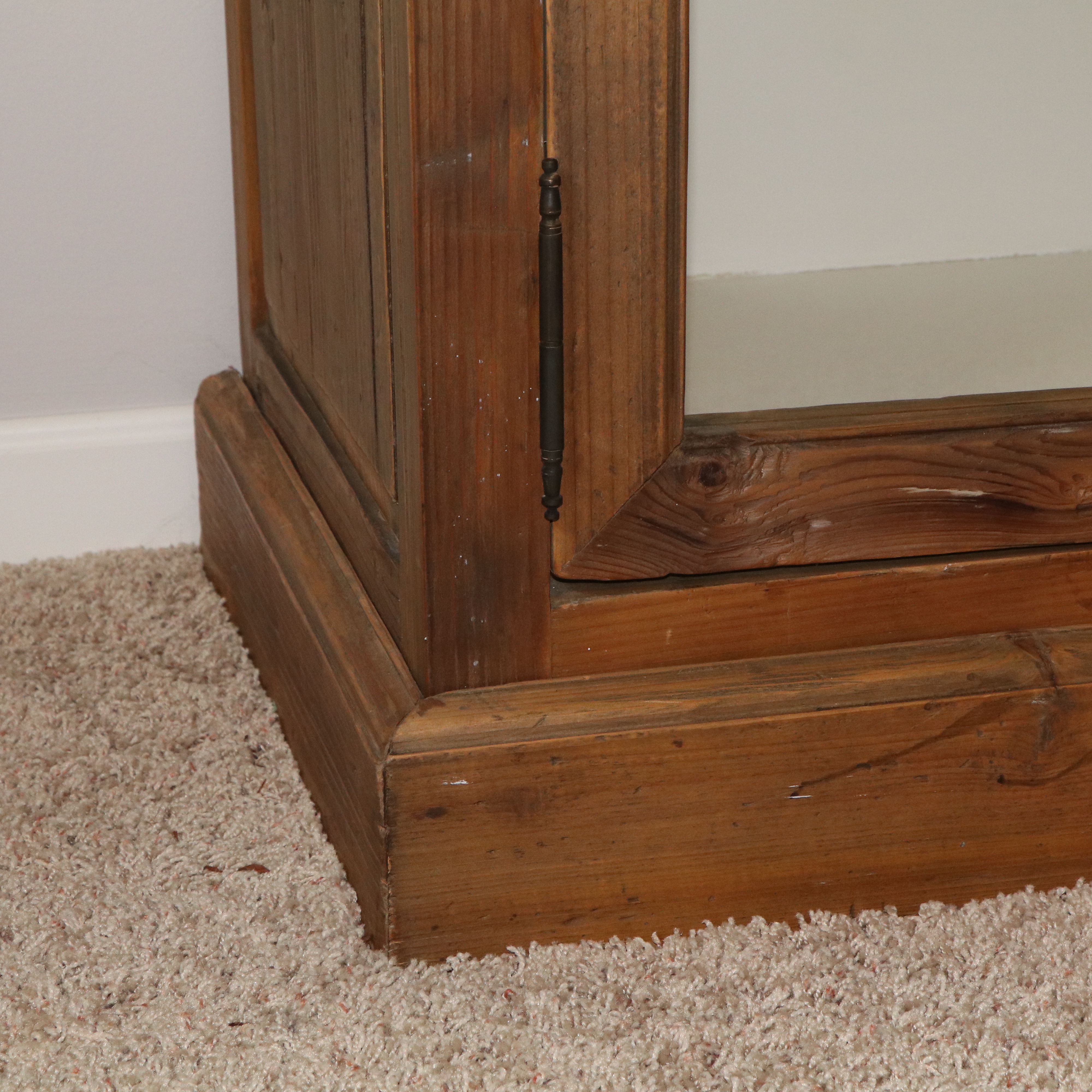 Arhaus French Style Custom Showroom Pine Cabinet with a Painted Interior