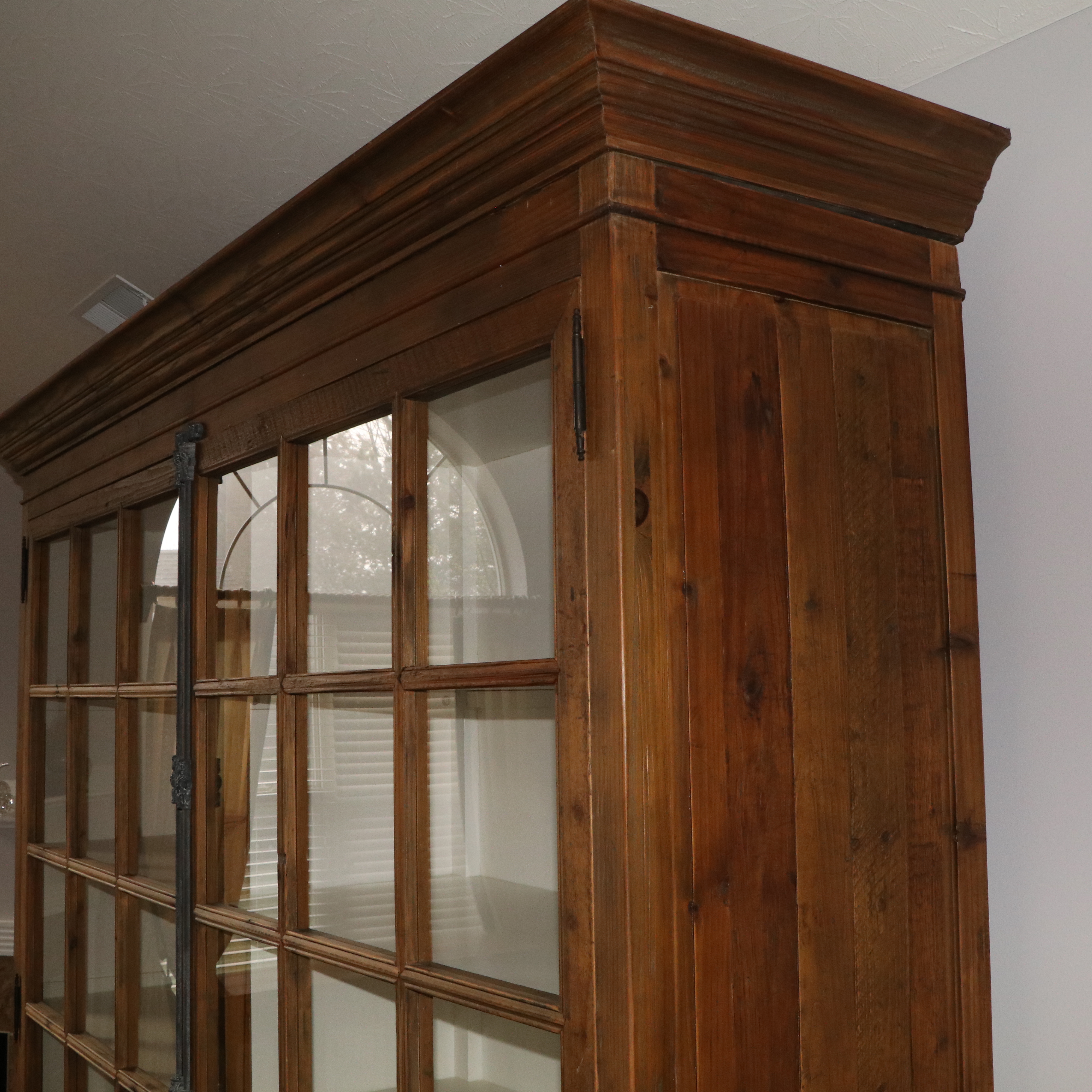 Arhaus French Style Custom Showroom Pine Cabinet with a Painted Interior