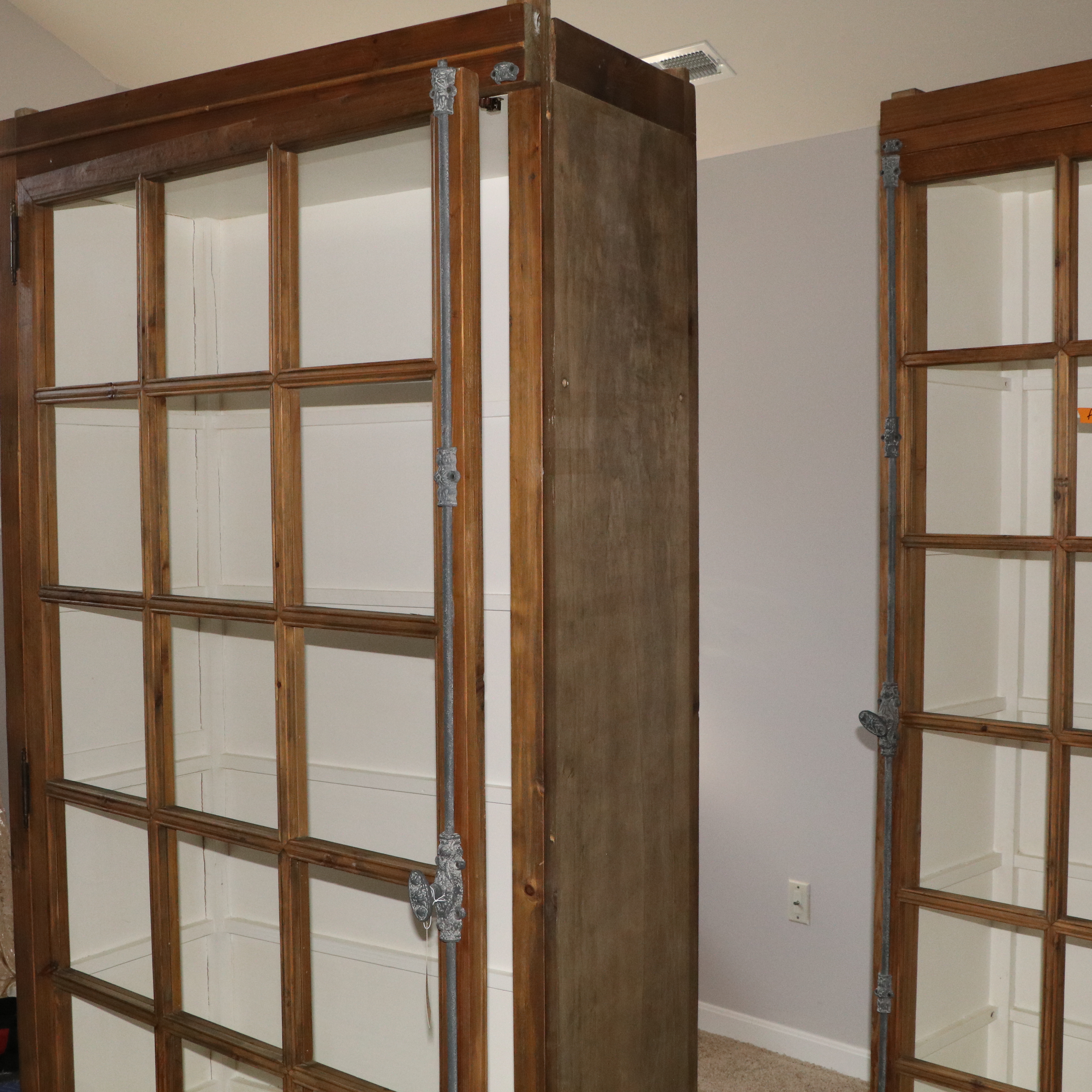 Arhaus French Style Custom Showroom Pine Cabinet with a Painted Interior