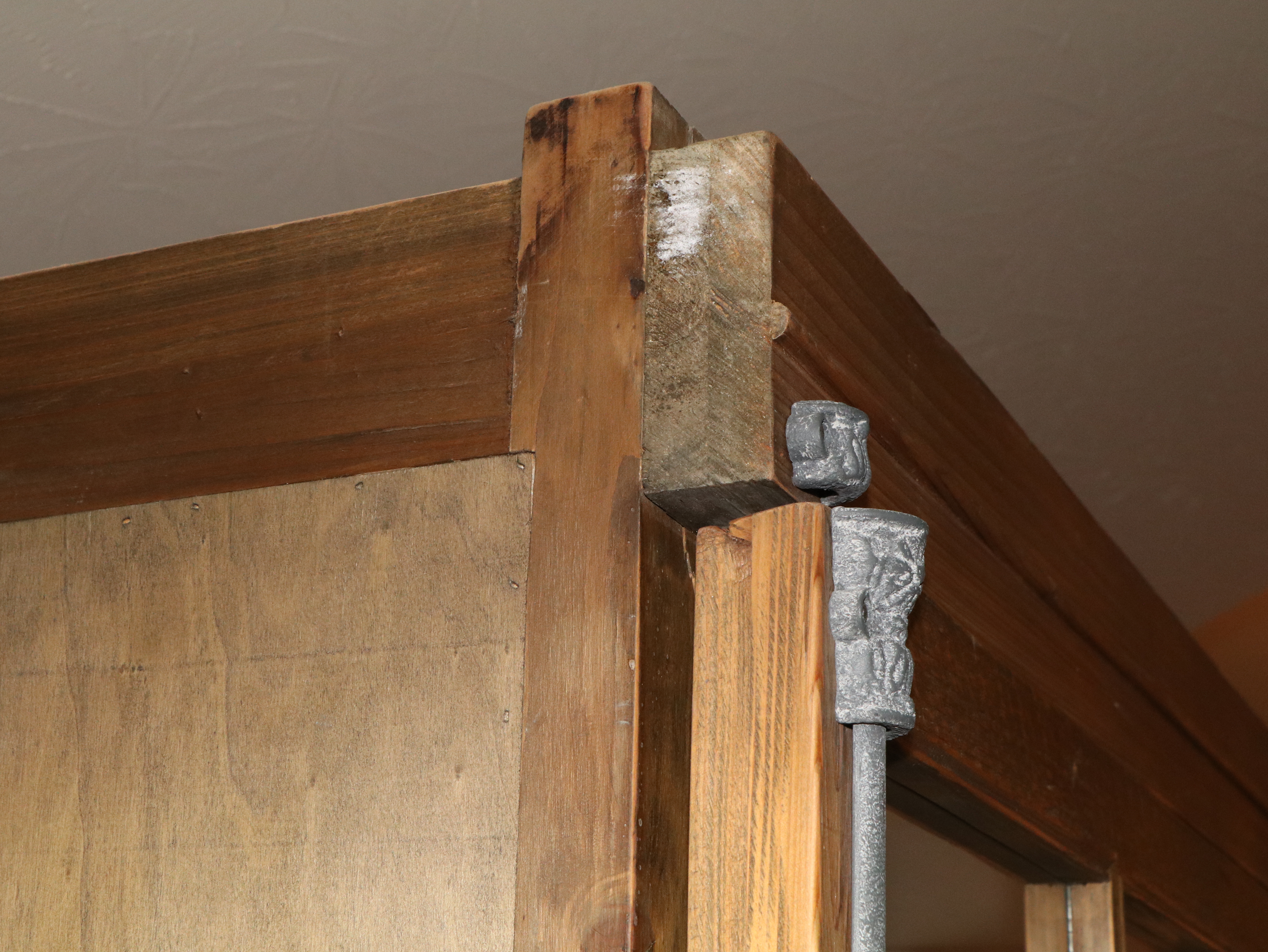 Arhaus French Style Custom Showroom Pine Cabinet with a Painted Interior