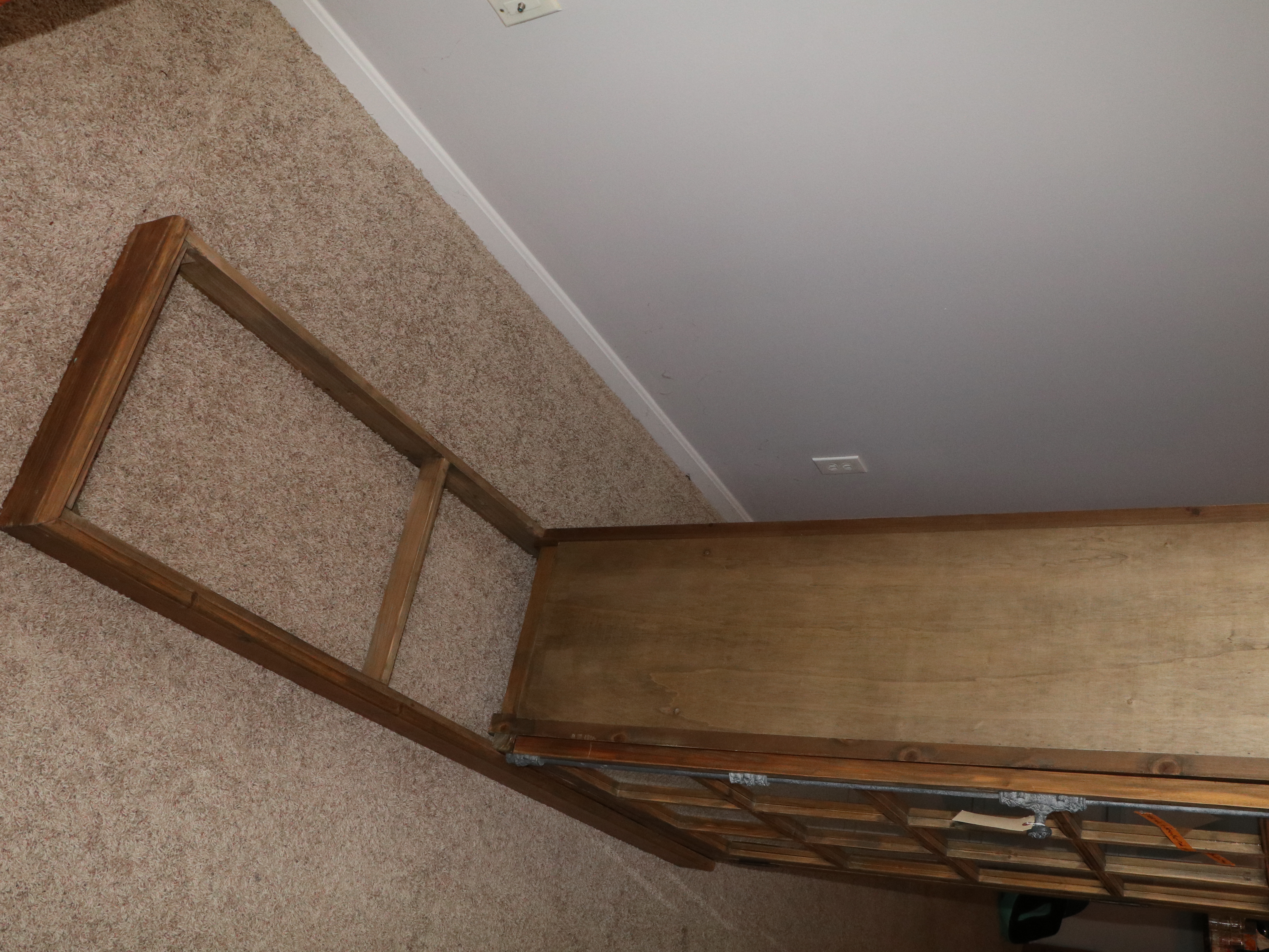 Arhaus French Style Custom Showroom Pine Cabinet with a Painted Interior