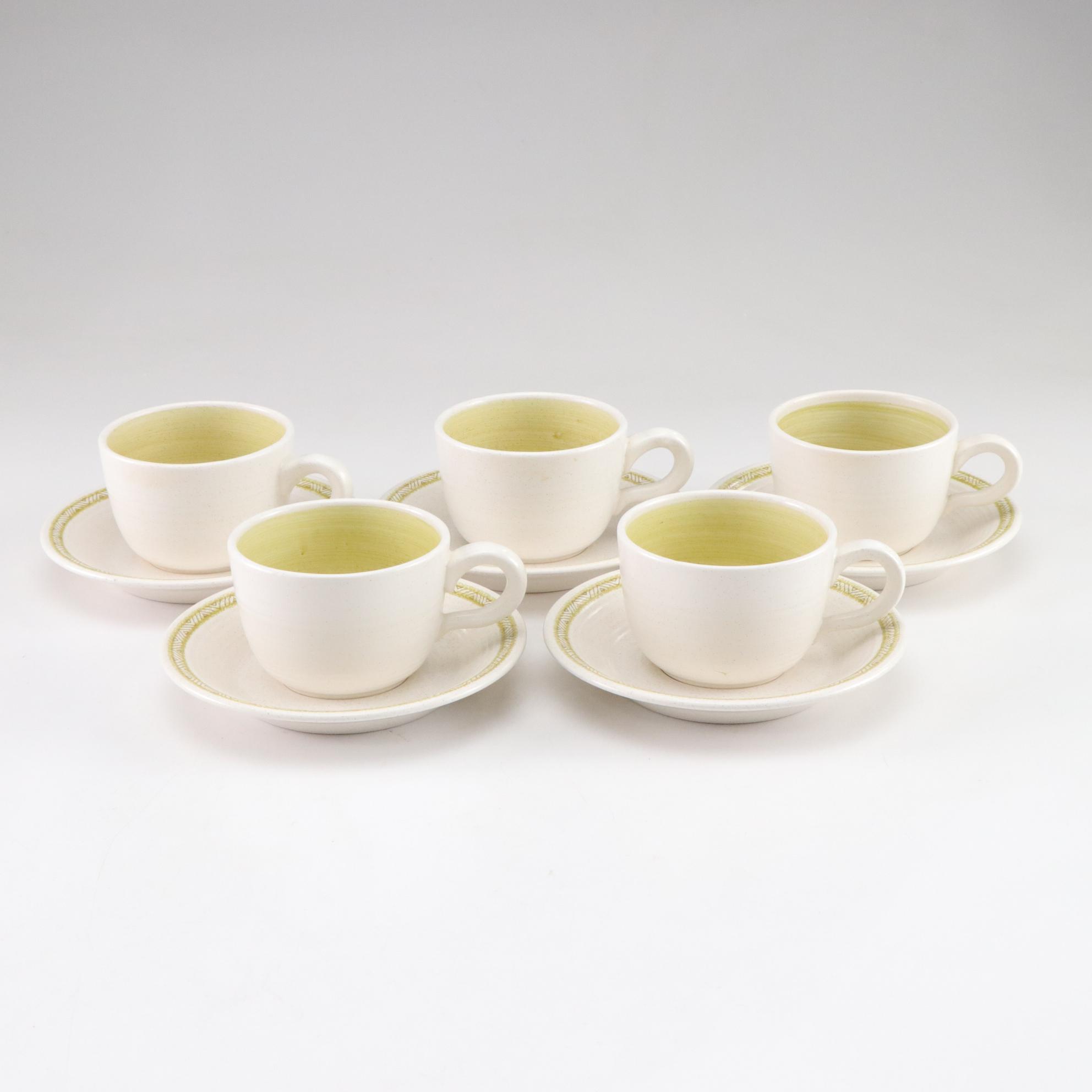 Franciscan "Hacienda" Green Geometric Floral Dinnerware, 1970s
