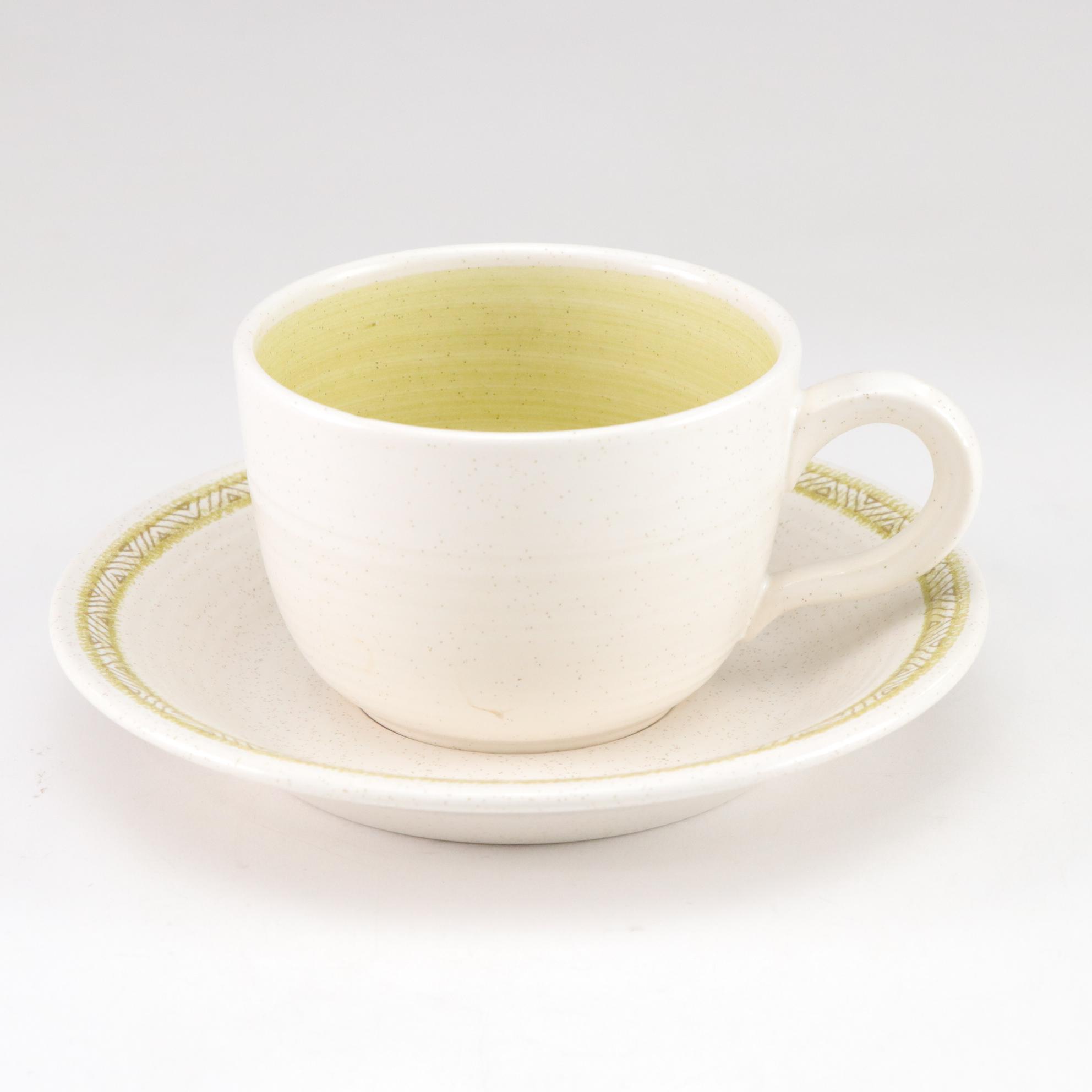 Franciscan "Hacienda" Green Geometric Floral Dinnerware, 1970s