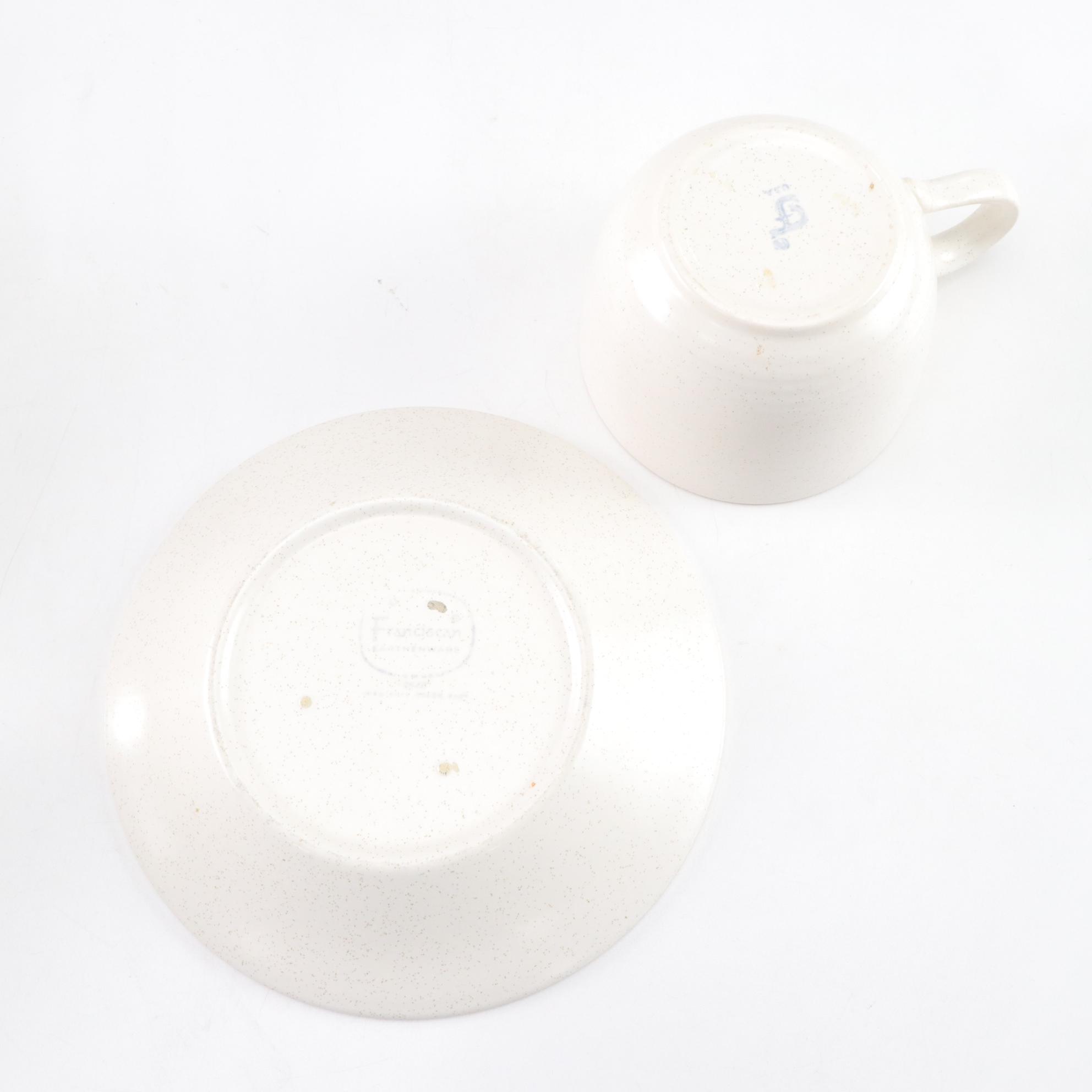 Franciscan "Hacienda" Green Geometric Floral Dinnerware, 1970s