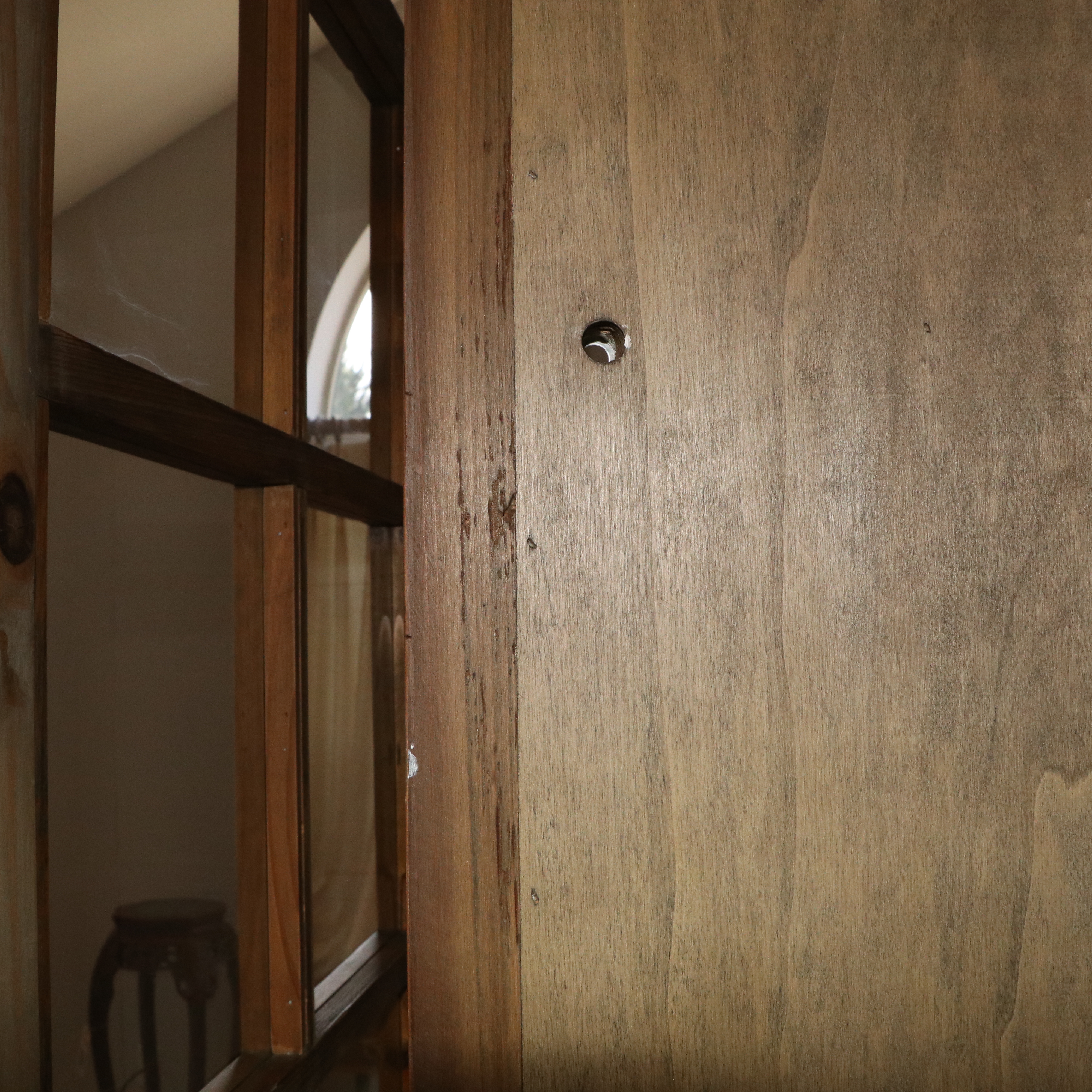 Arhaus French Style Custom Showroom Pine Cabinet with a Painted Interior