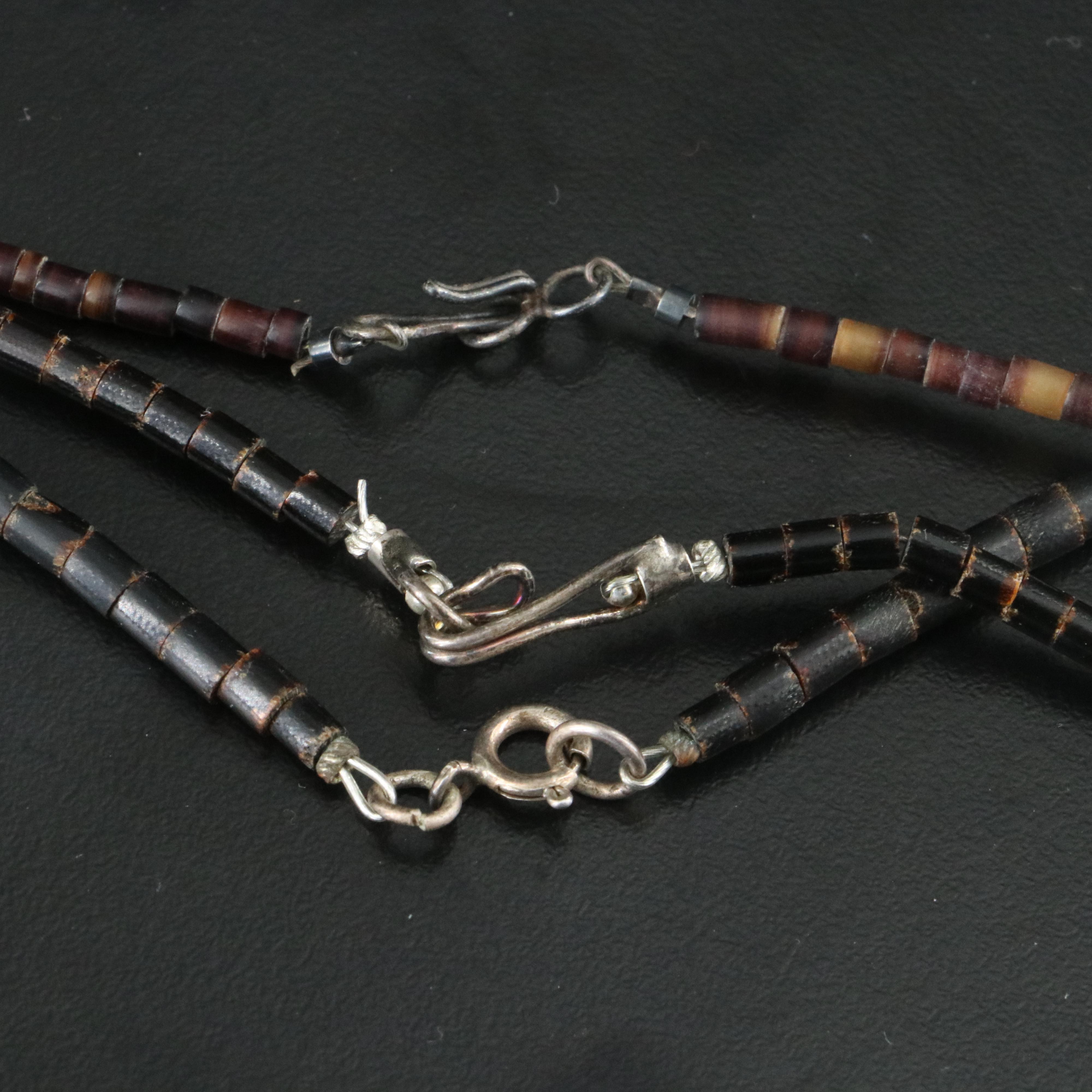 Fetish Necklaces and Earrings Including Sterling Turquoise and Shell