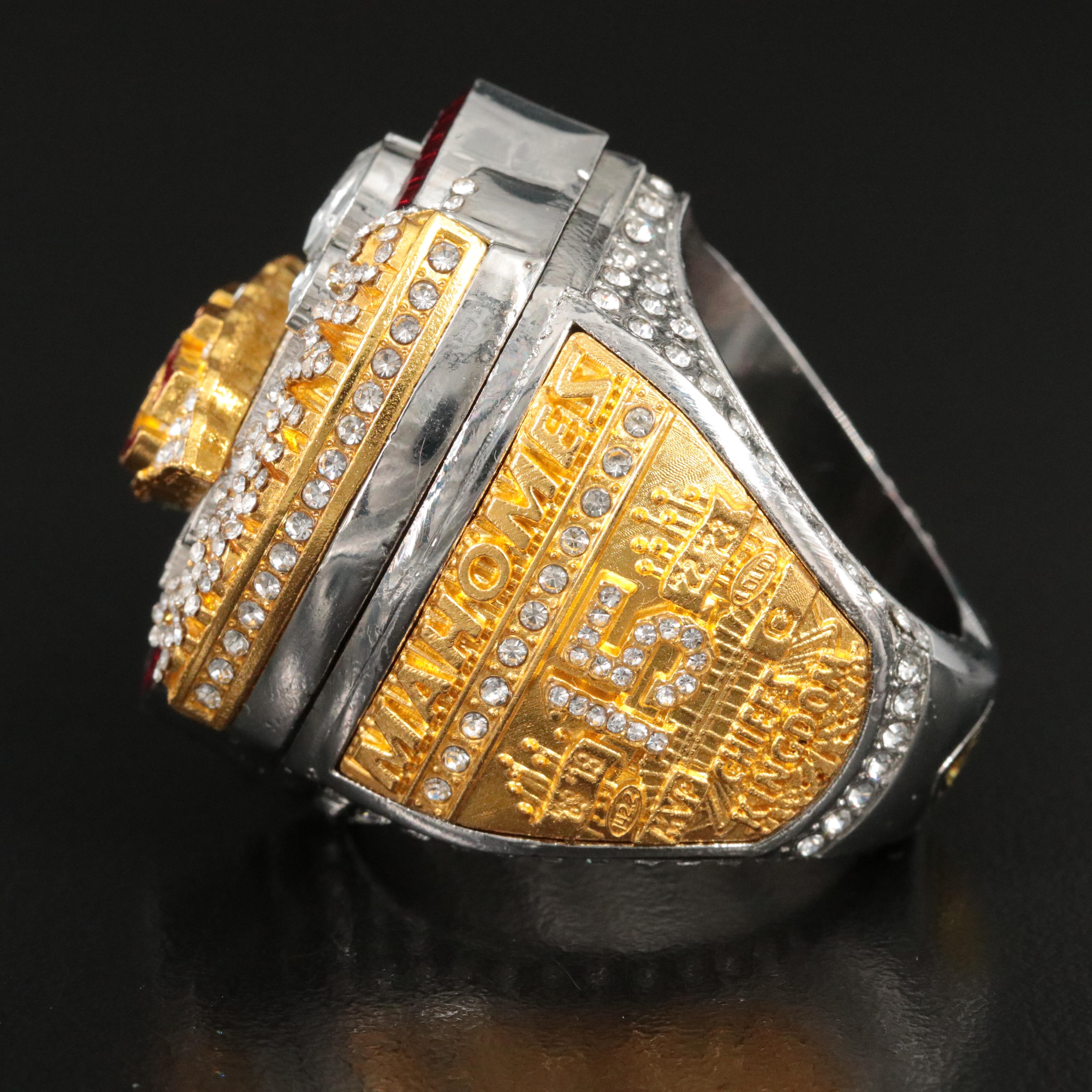 Kansas City Chiefs Championship Rhinestone Replica Ring