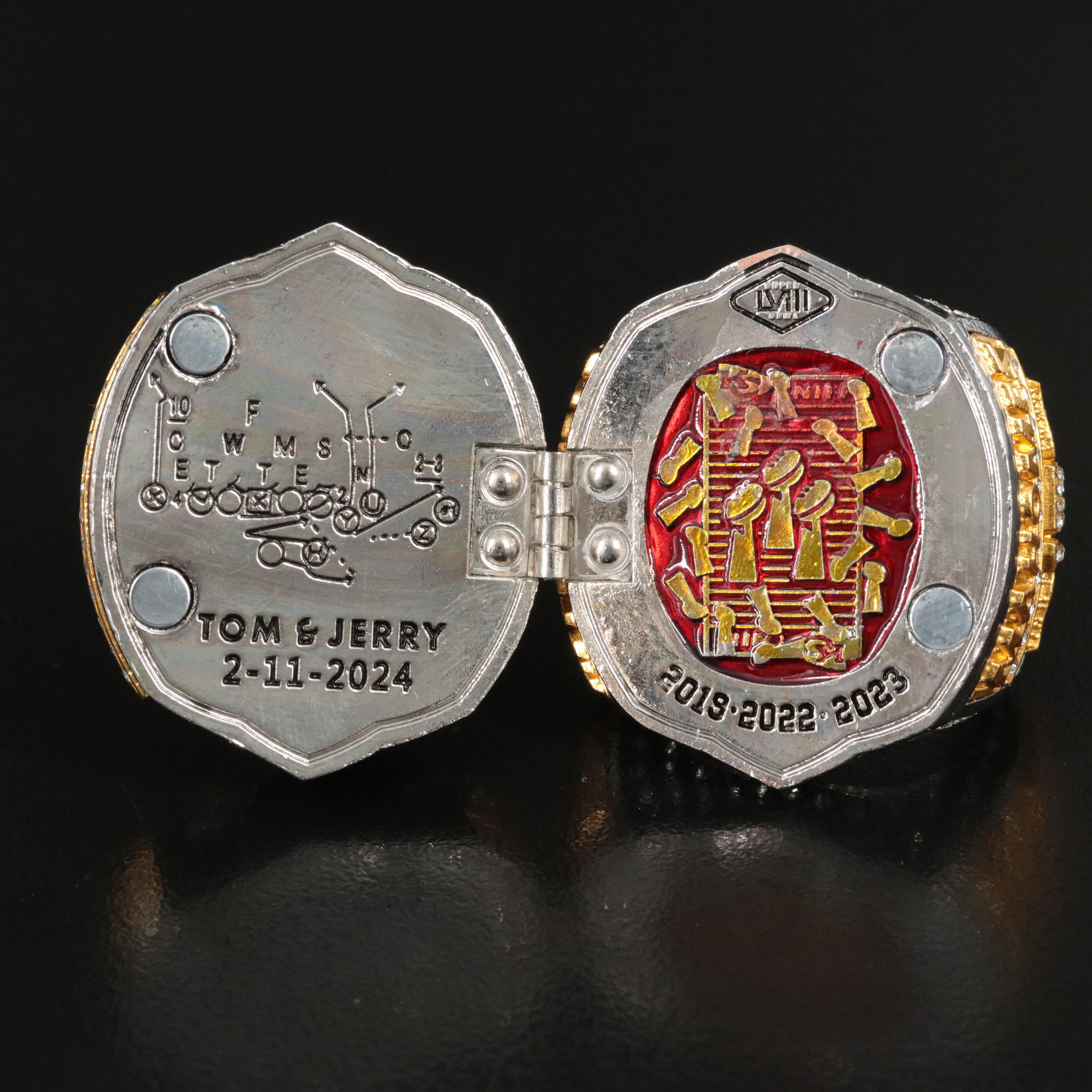 Kansas City Chiefs Championship Rhinestone Replica Ring