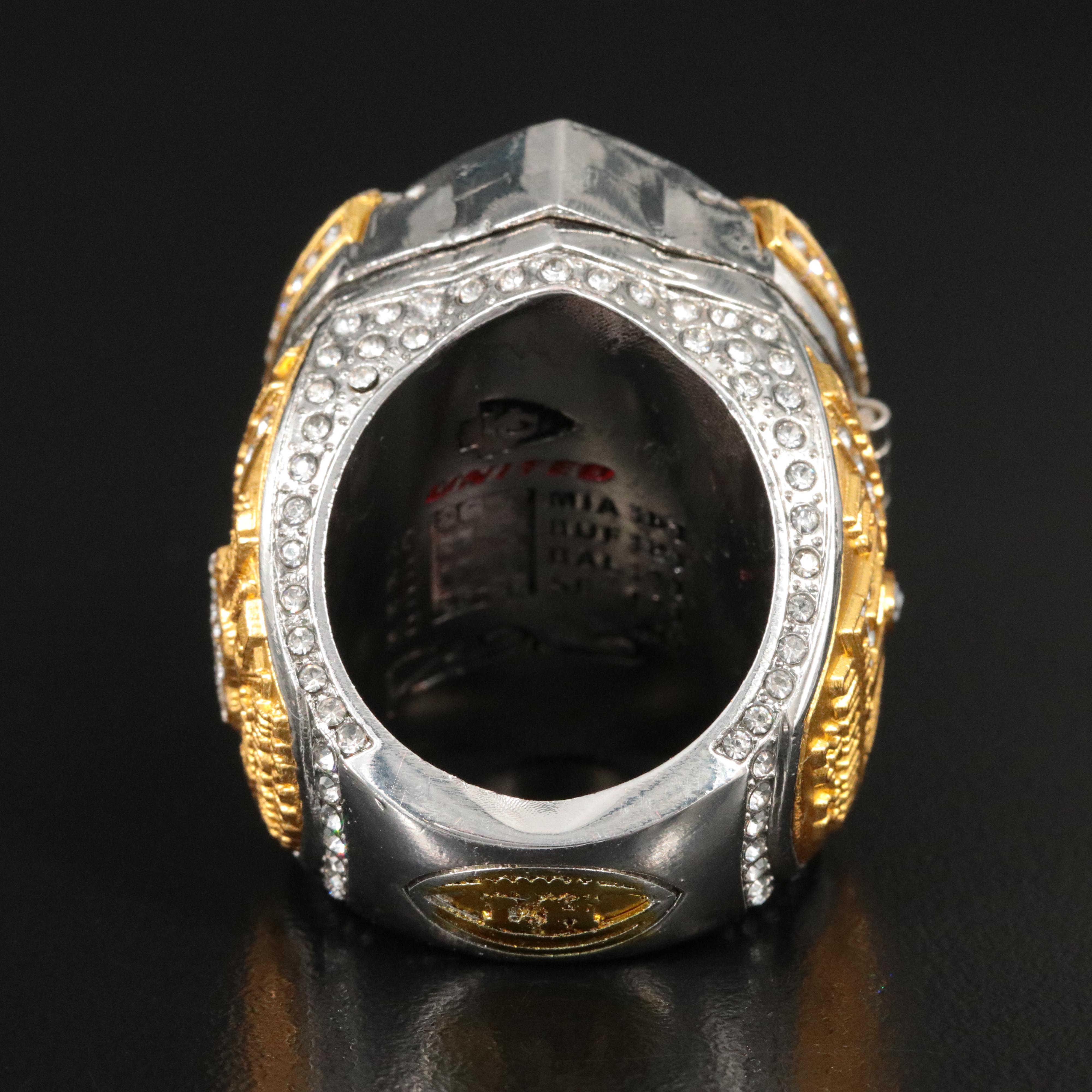Kansas City Chiefs Championship Rhinestone Replica Ring