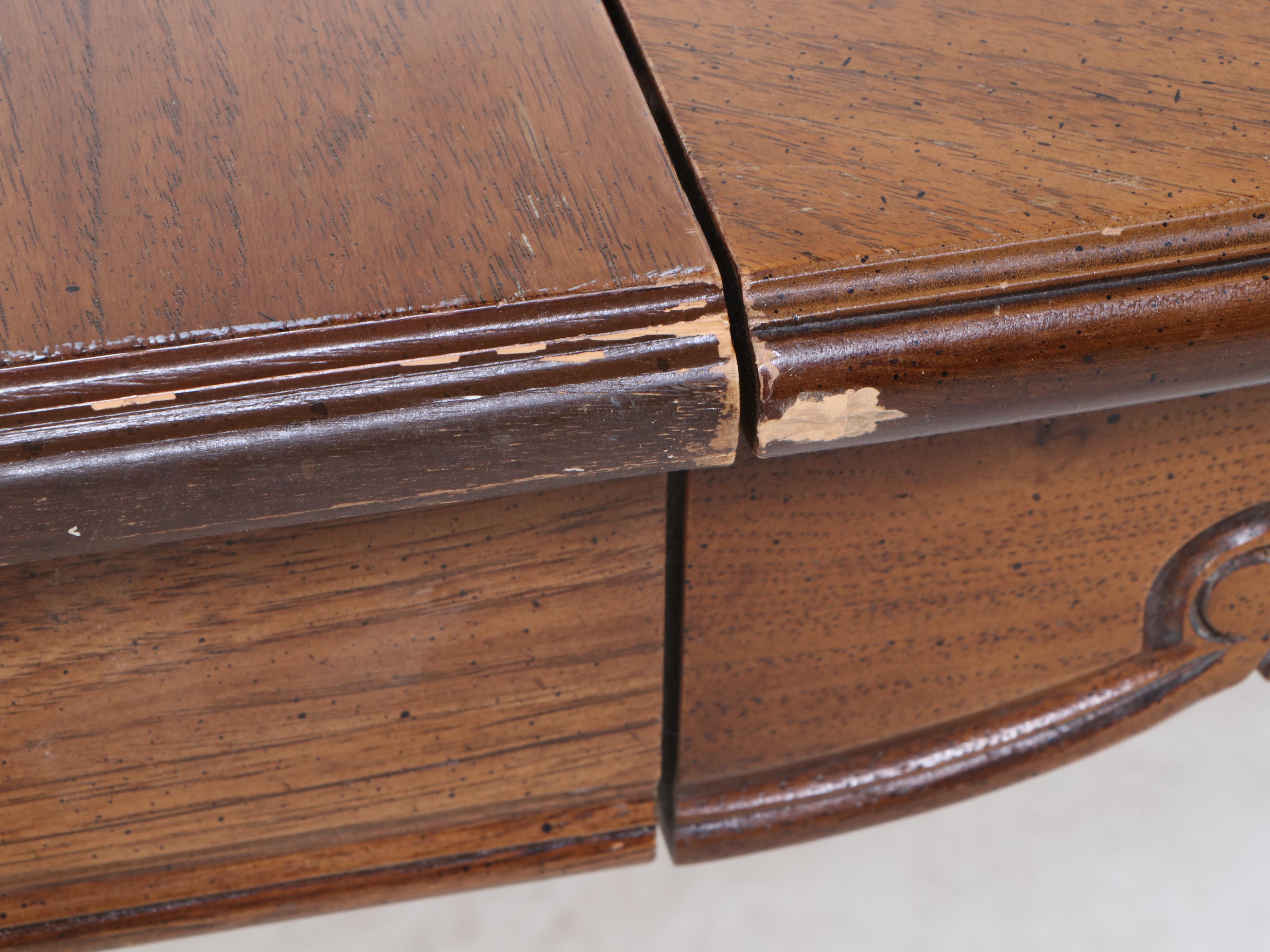 Seven-Piece Thomasville French Provincial Style Oak Dining Set