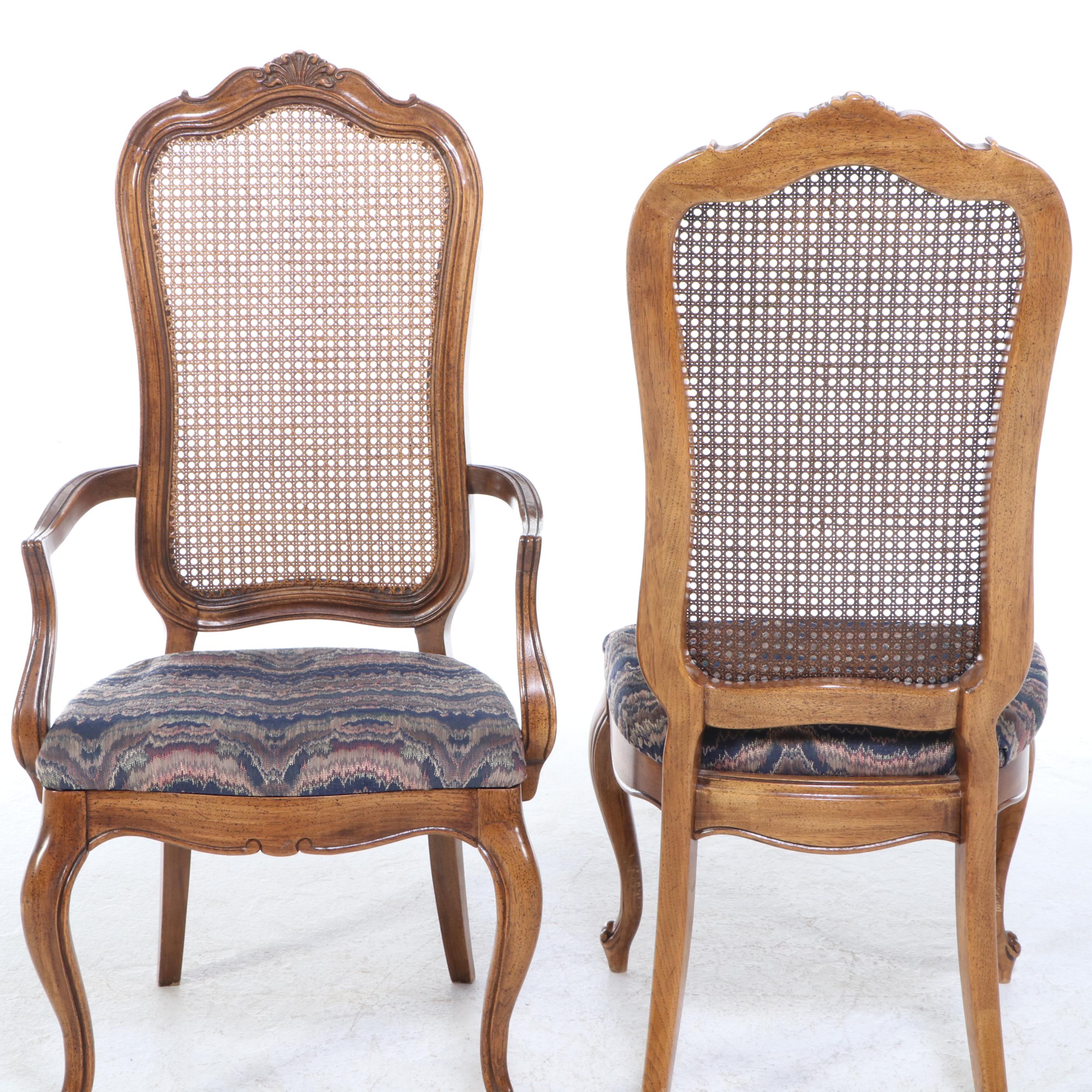 Seven-Piece Thomasville French Provincial Style Oak Dining Set