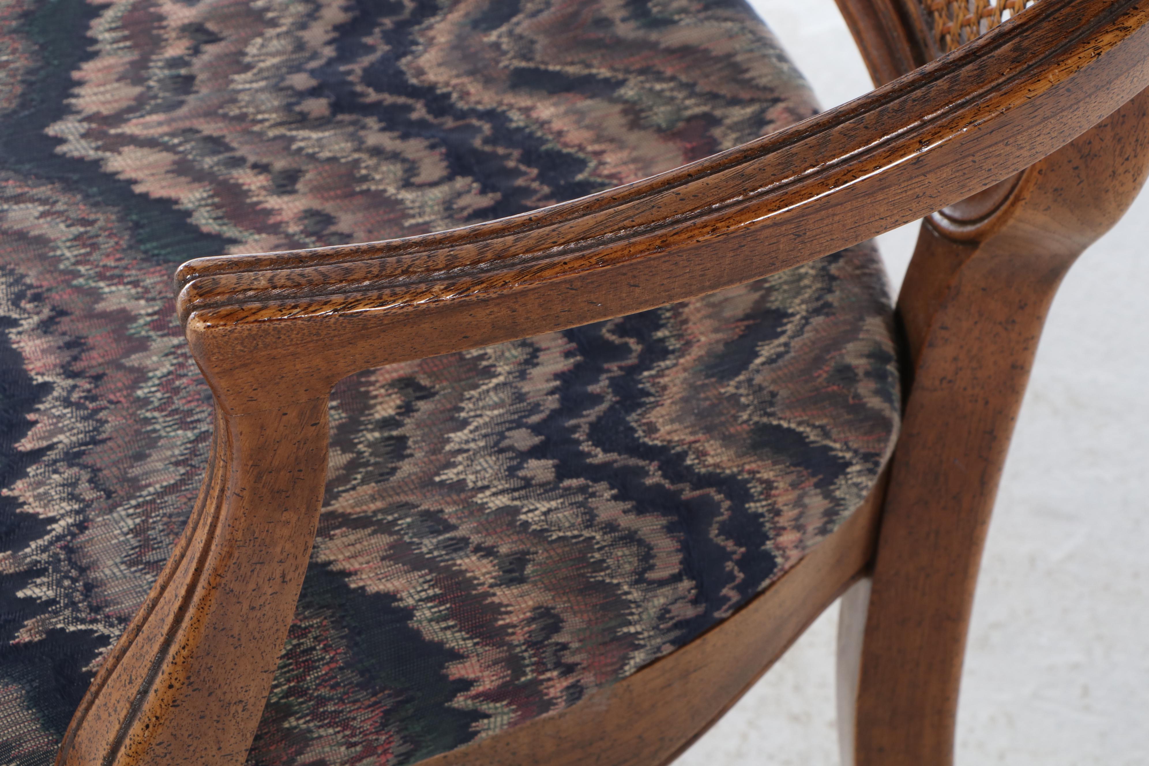 Seven-Piece Thomasville French Provincial Style Oak Dining Set