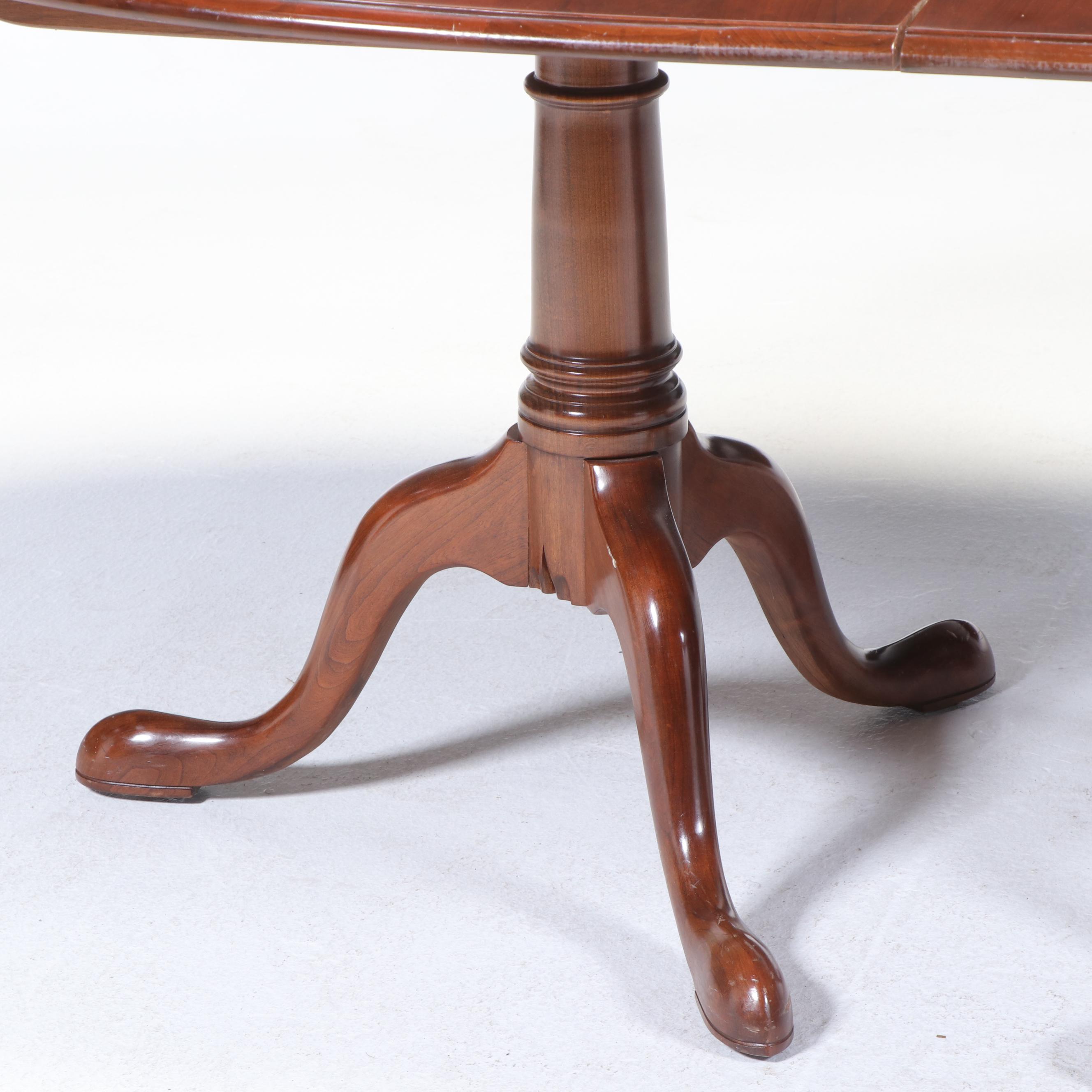 Seven-Piece Stickley "Cherry Valley" Queen Anne Style Cherrywood Dining Set